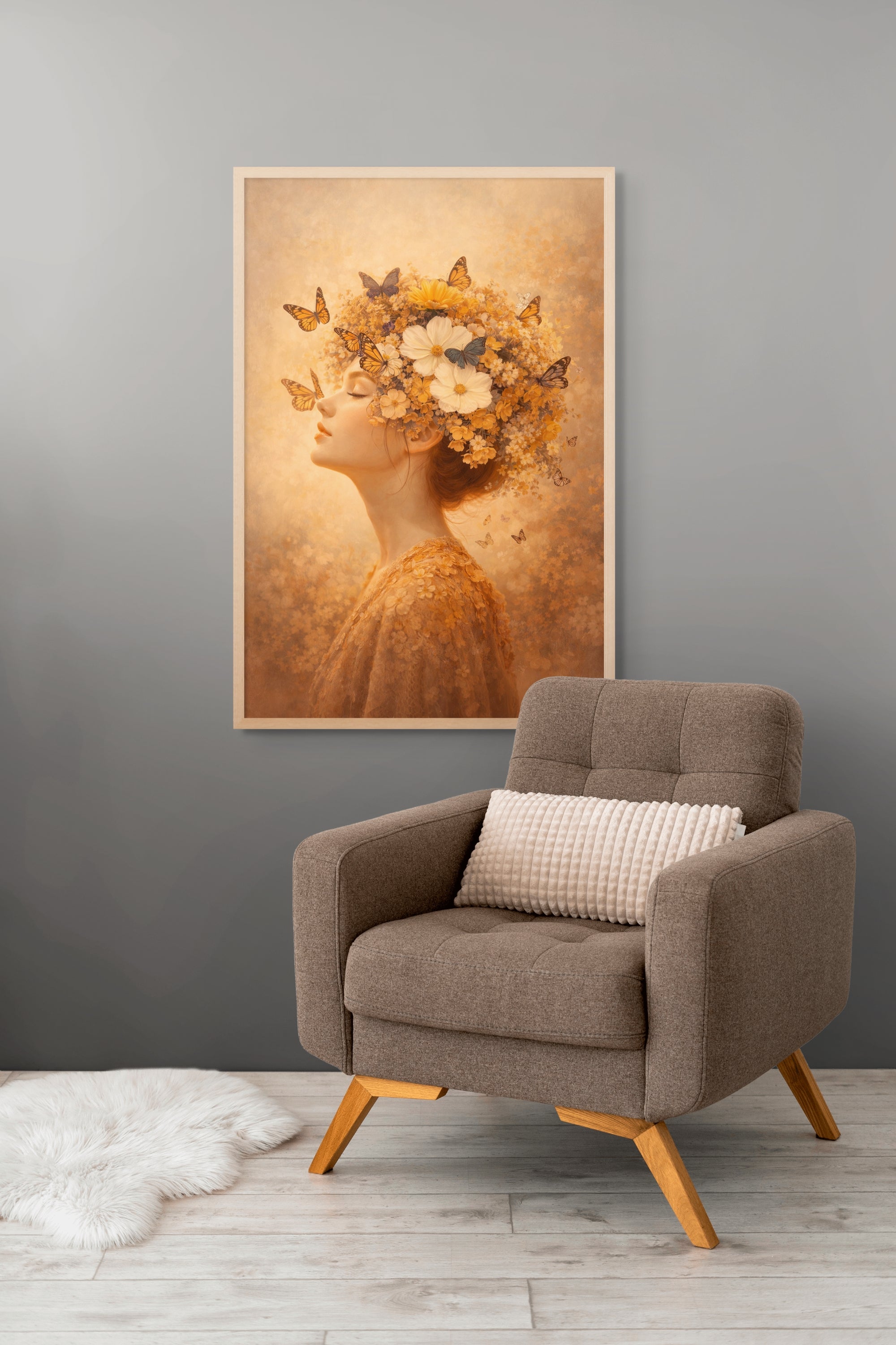 Vlinder Wanddecoratie Licht – Dromerige Canvas of Aluminium Slaapkamer Print
