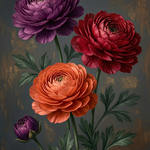 Fluweelbloei bij Avondgloed Wanddecoratie – Sfeervolle Bloemen Canvas Print