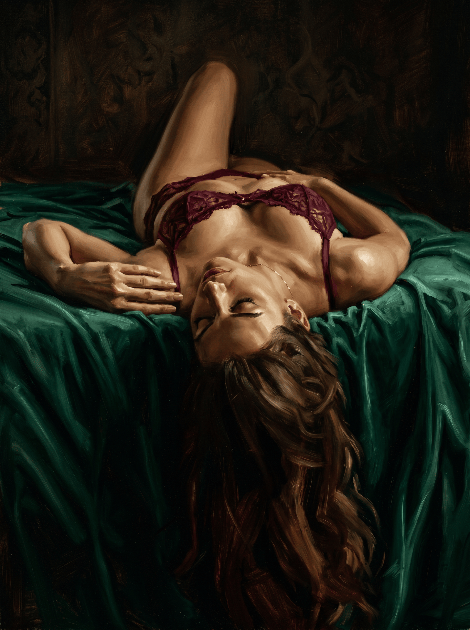Fluweelnacht op Zijdezacht Schilderij