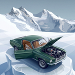 Frozen Stallion Spirit – Wandbild auf Leinwand, Aluminium oder Poster