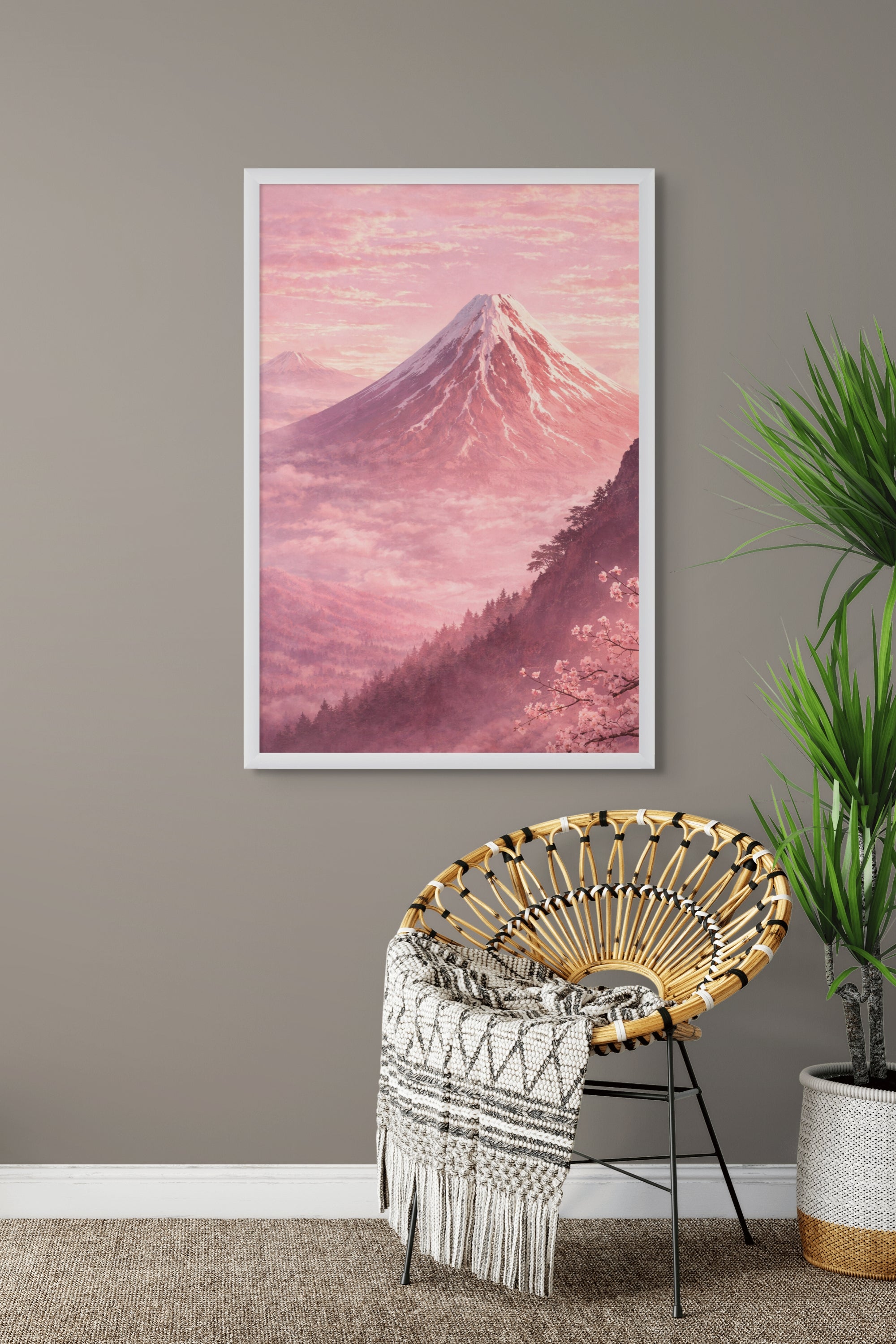 Mount Fuji Suikerspinlucht Wanddecoratie – Japans Landschap Canvas Print