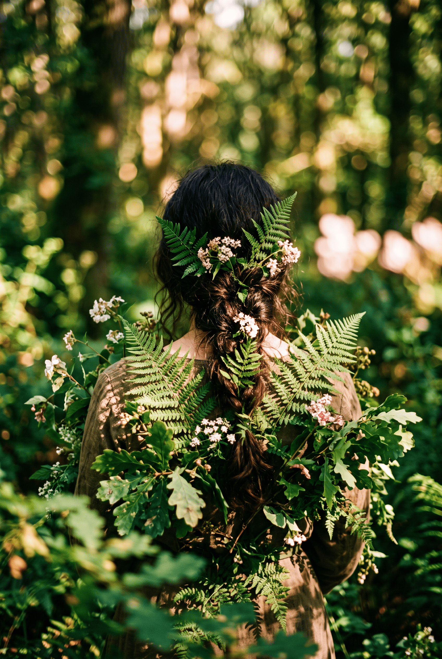 Girl of Nature – vrouw versmelt met varens en bloemen