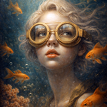 Golden Drift Dream wanddecoratie met vloeiende gouden abstracte vormen