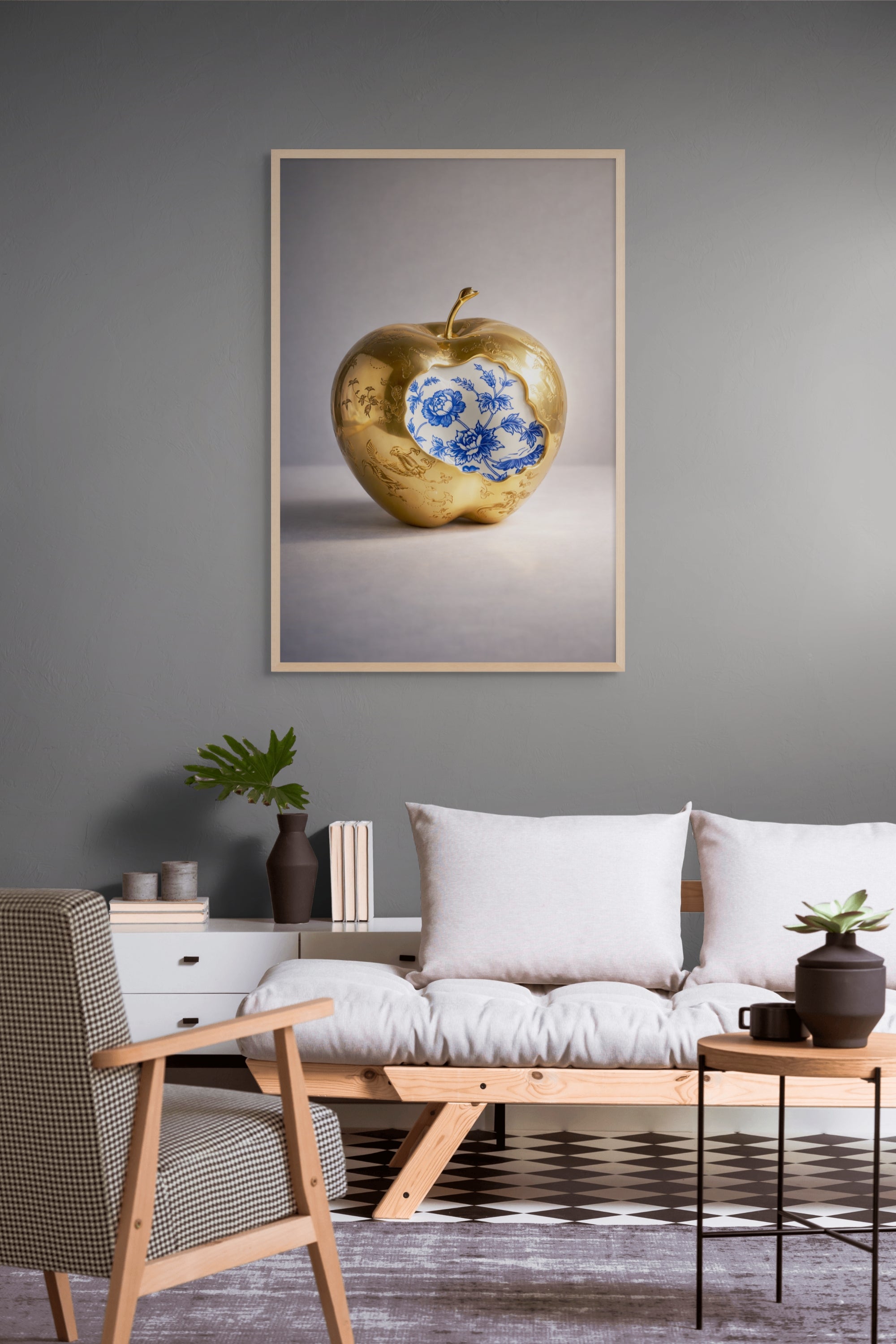 Delfts Blauw Keuken Wanddecoratie – Modern Nederlands Design Canvas of Poster