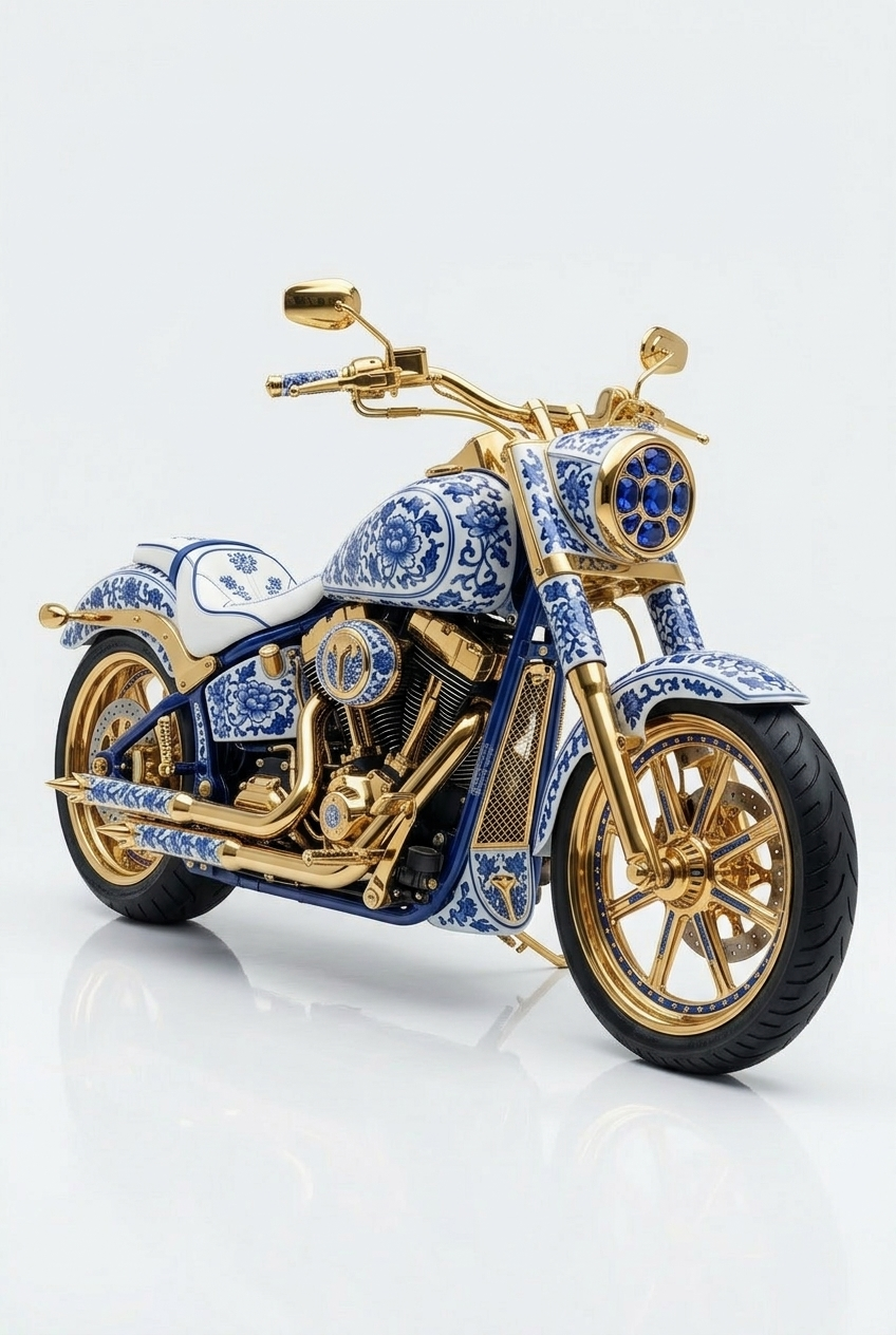 Gouden Rit op Delfts Blauw wanddecoratie met paard in beweging in Delfts blauw en goud