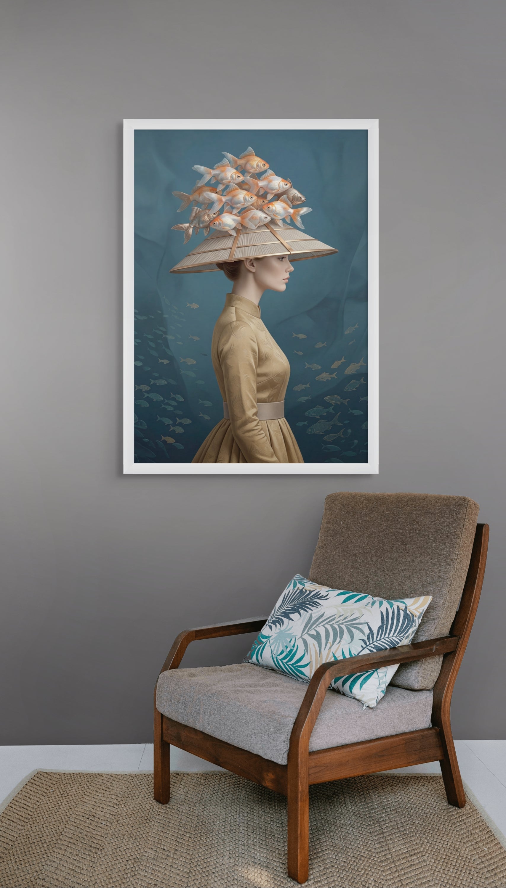 Goudvis Parade Wanddecoratie – Speels Dieren Canvas Print
