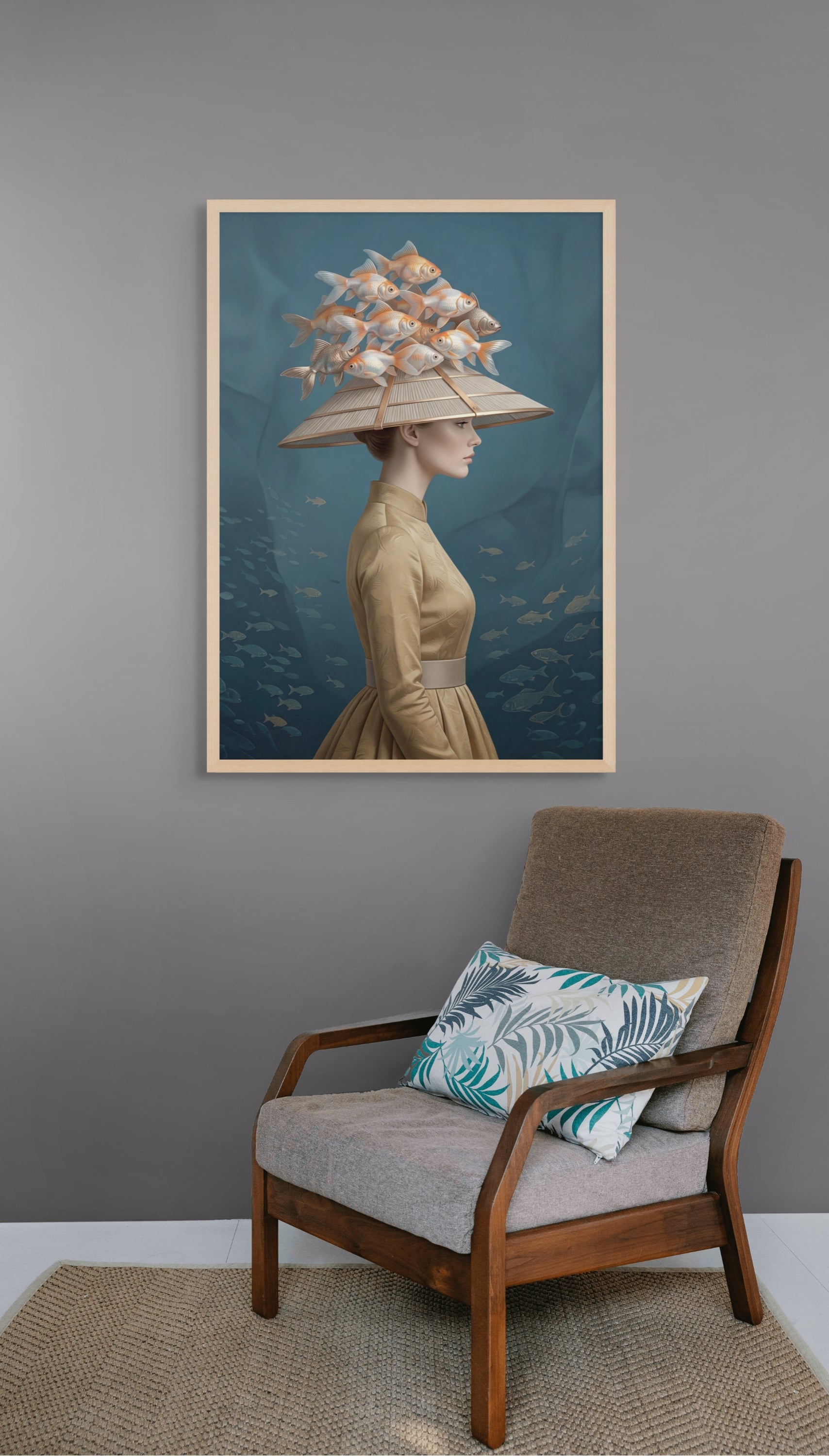 Goudvis Parade Wanddecoratie – Speels Dieren Canvas Print