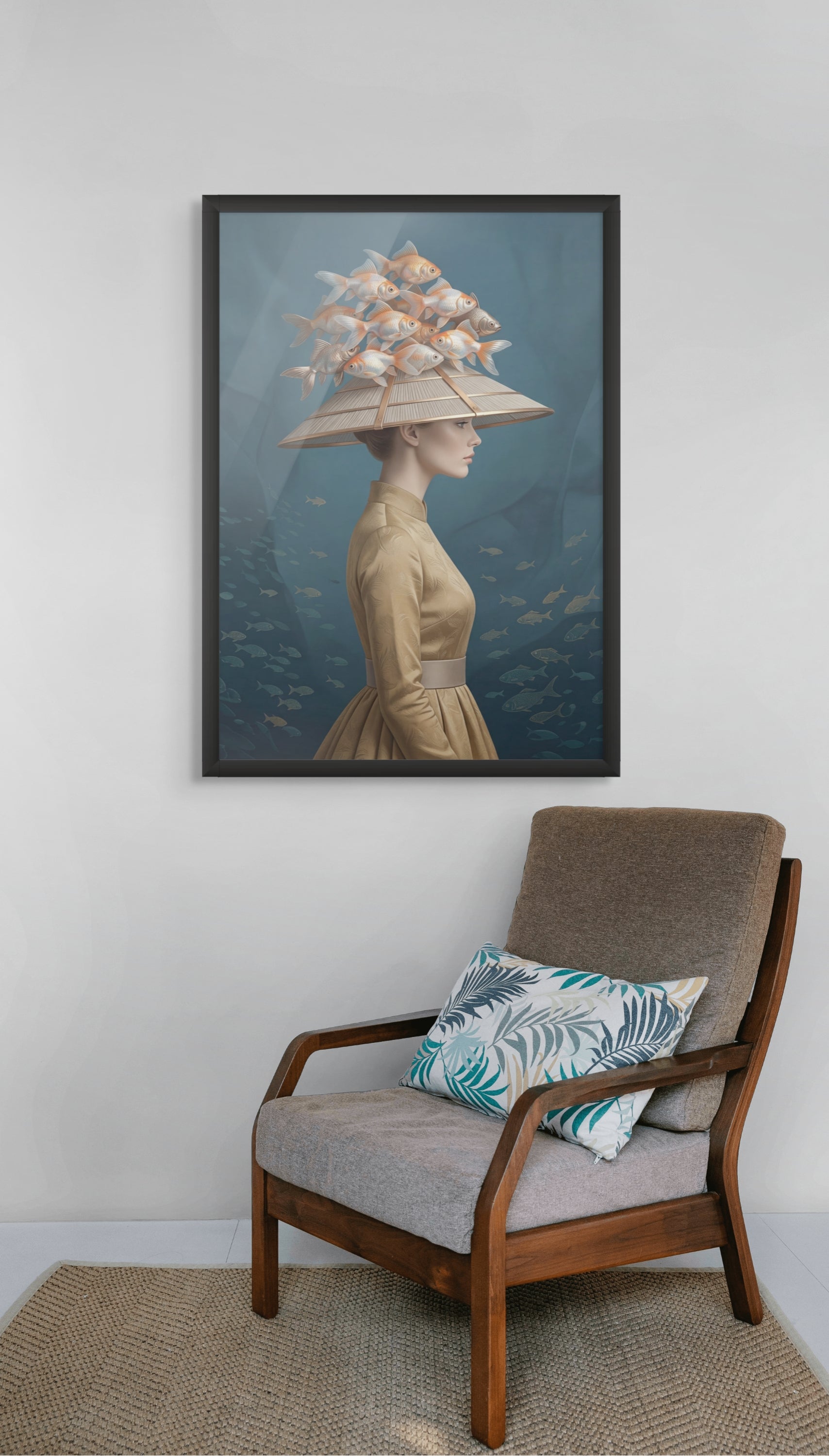 Goudvis Parade Wanddecoratie – Speels Dieren Canvas Print