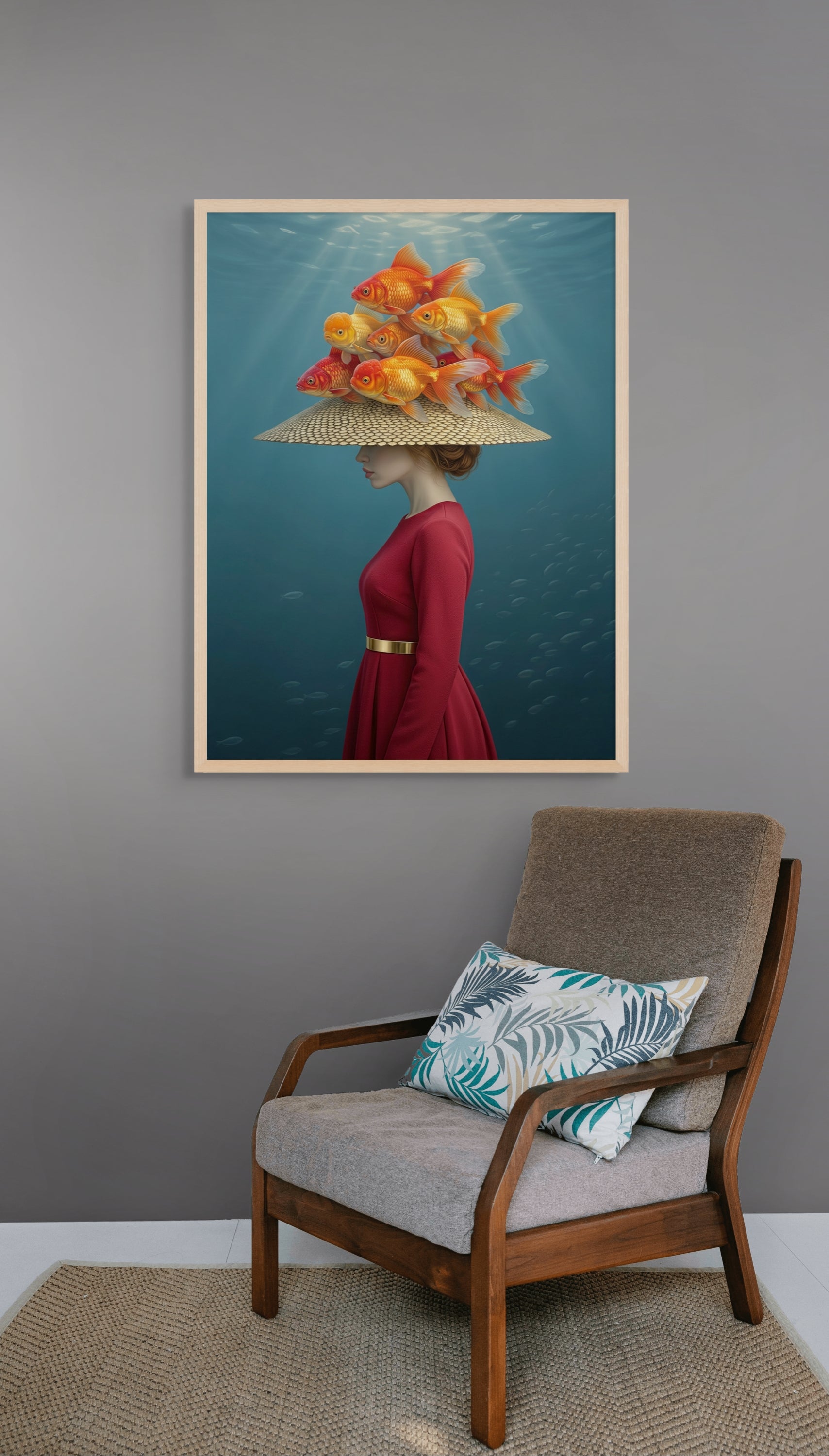Goudvissen Wanddecoratie Fantasie – Kleurrijk Dieren Canvas Print