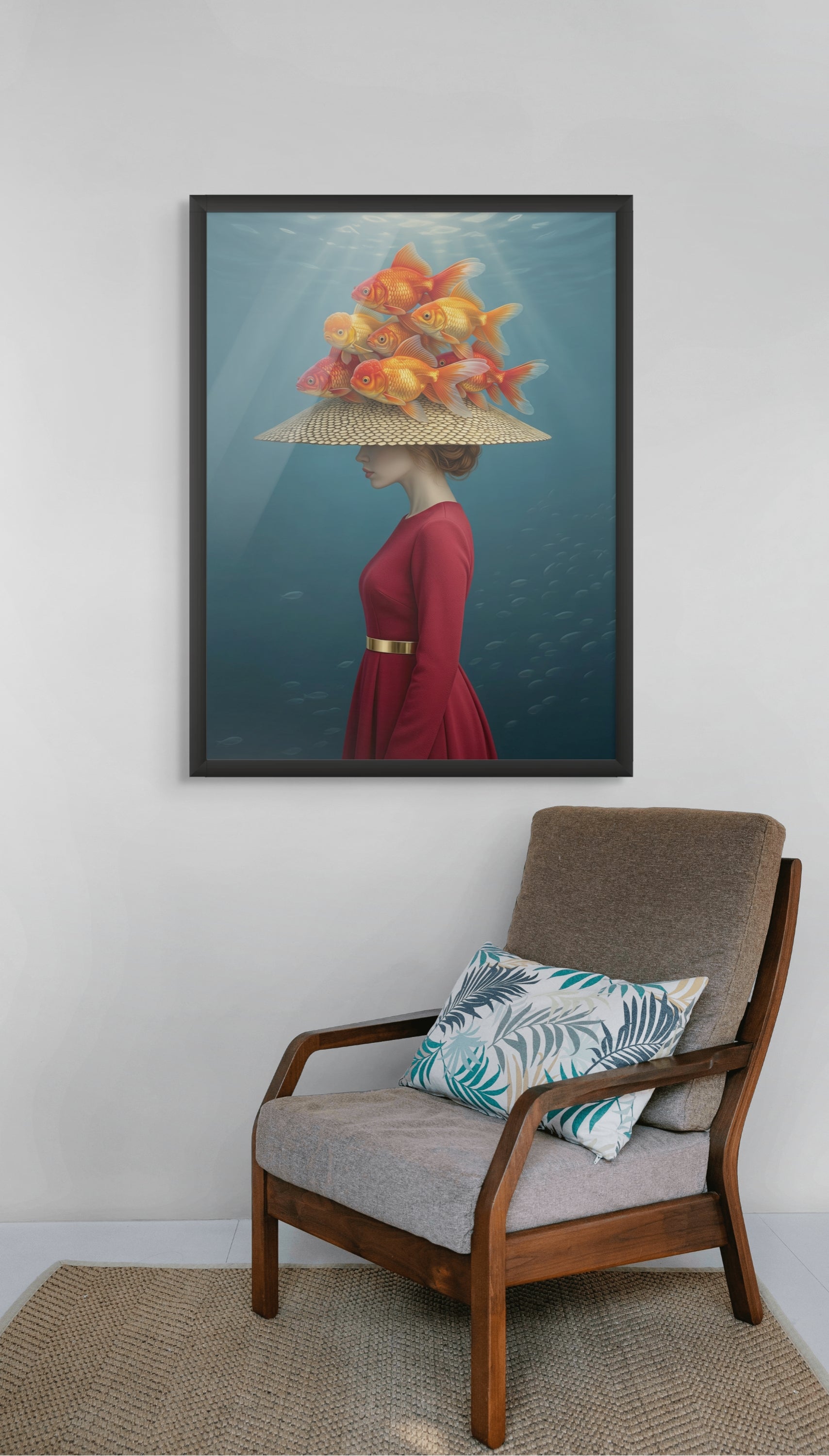 Goudvissen Wanddecoratie Fantasie – Kleurrijk Dieren Canvas Print
