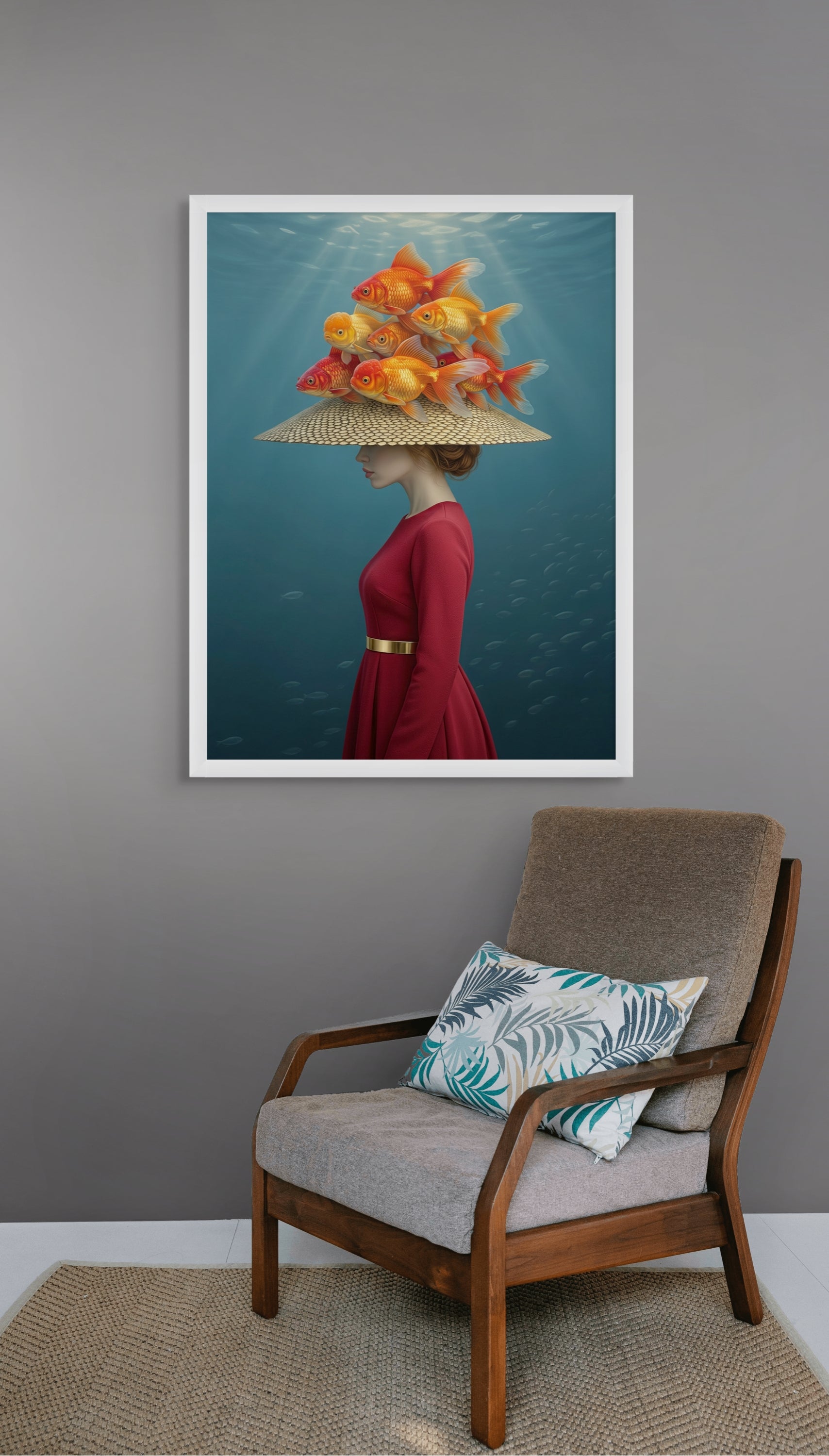 Goudvissen Wanddecoratie Fantasie – Kleurrijk Dieren Canvas Print