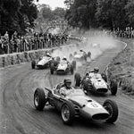 Groene Voorsprong – vintage motorsport wanddecoratie