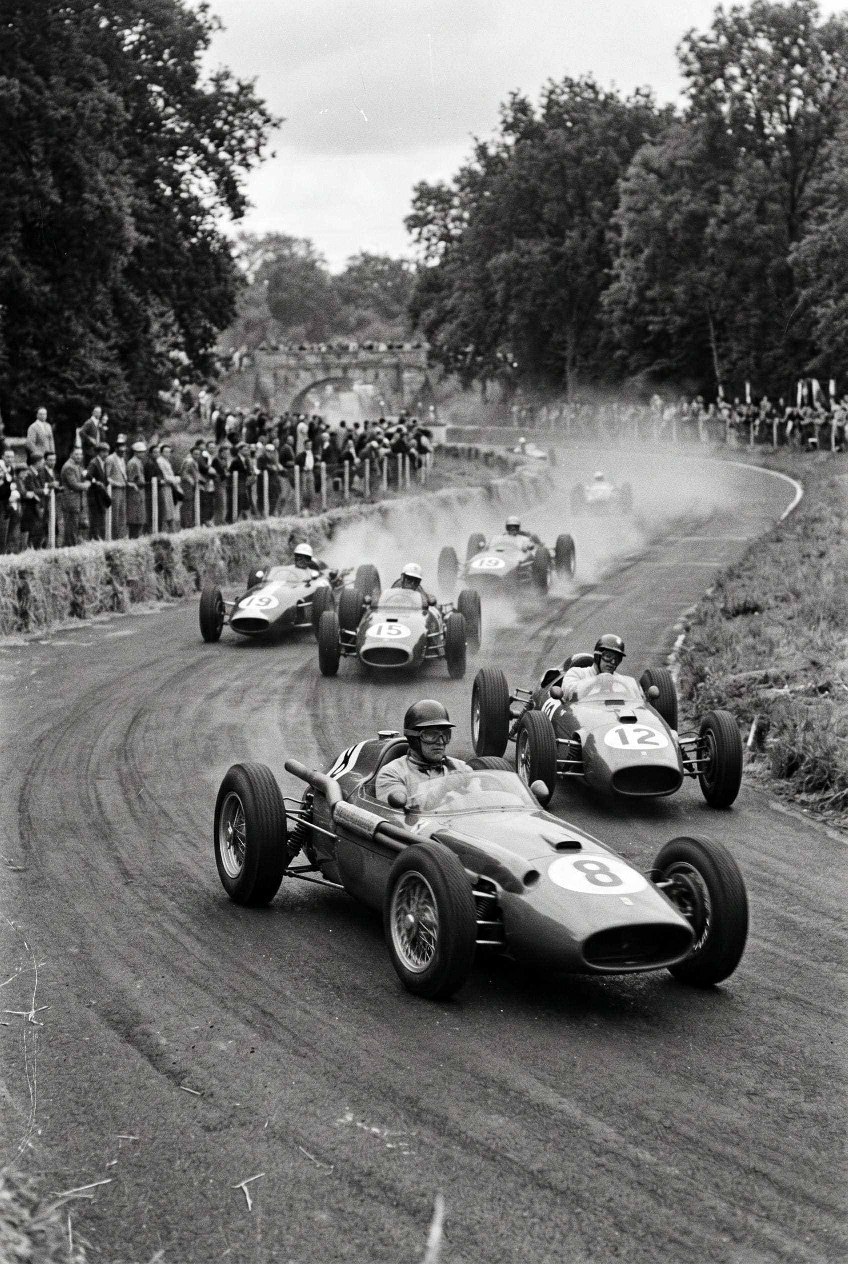 Groene Voorsprong – vintage motorsport wanddecoratie