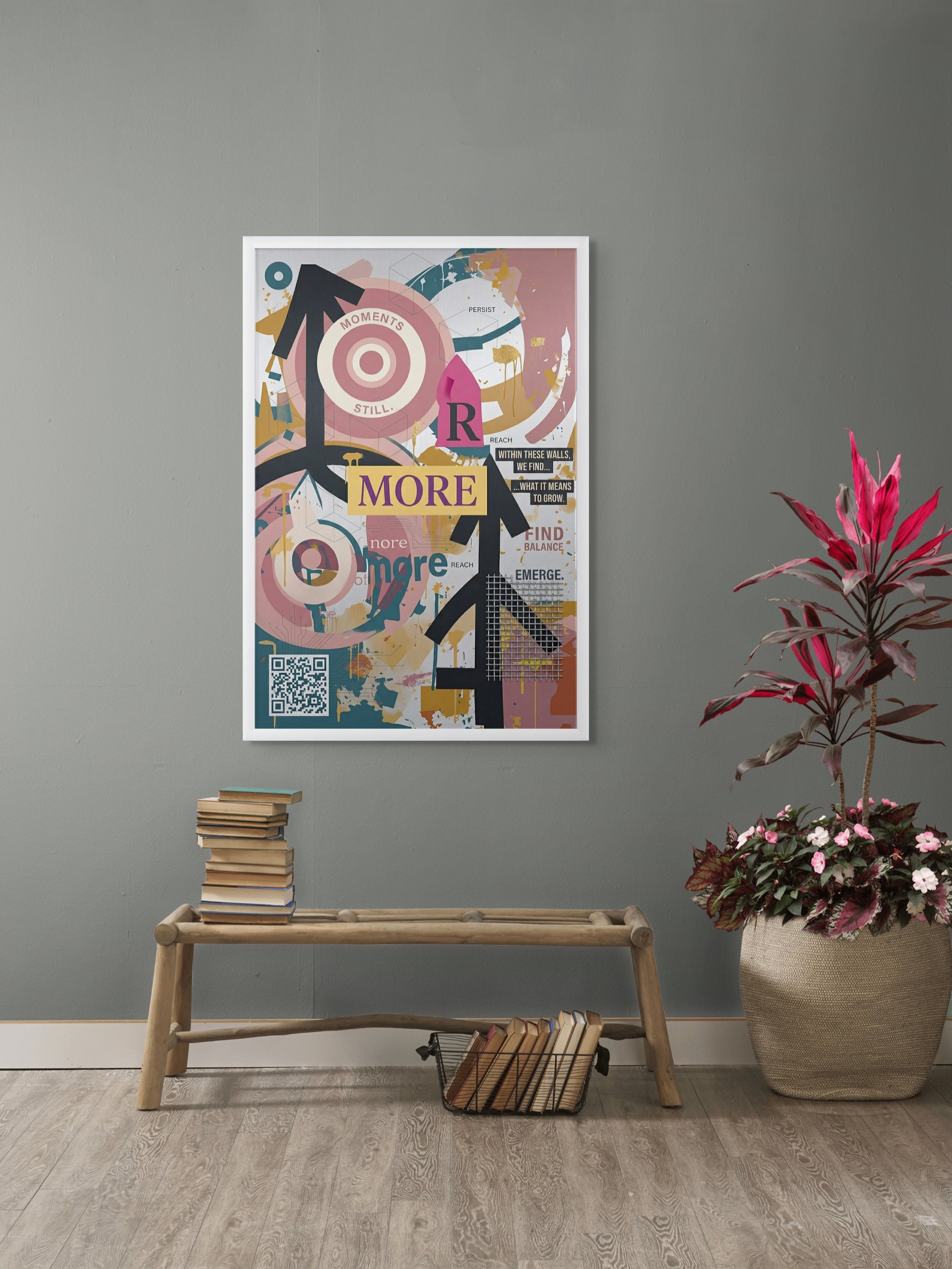 Größer Denken in Farbe – Wandbild auf Leinwand, Aluminium oder Poster
