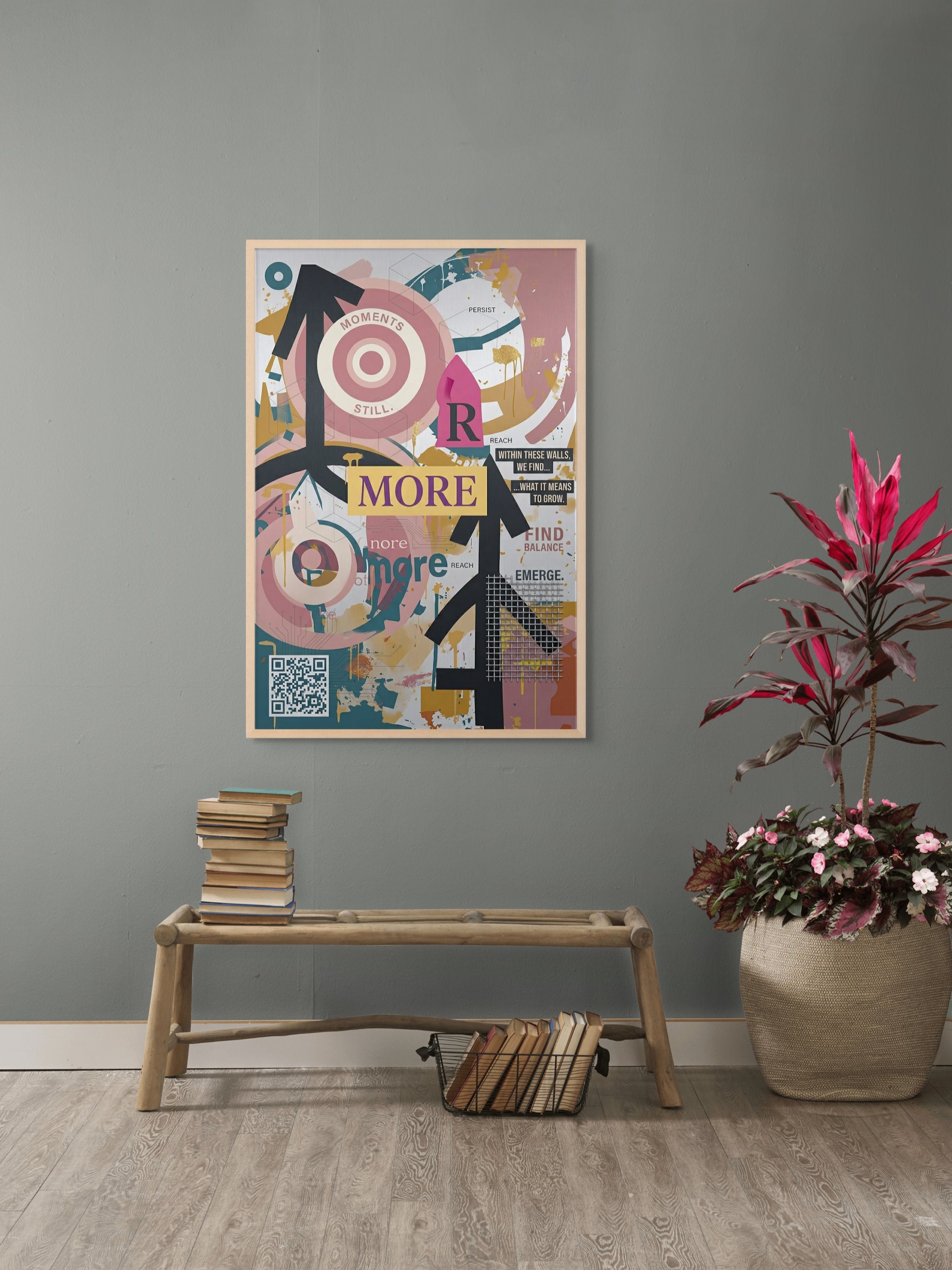 Größer Denken in Farbe – Wandbild auf Leinwand, Aluminium oder Poster