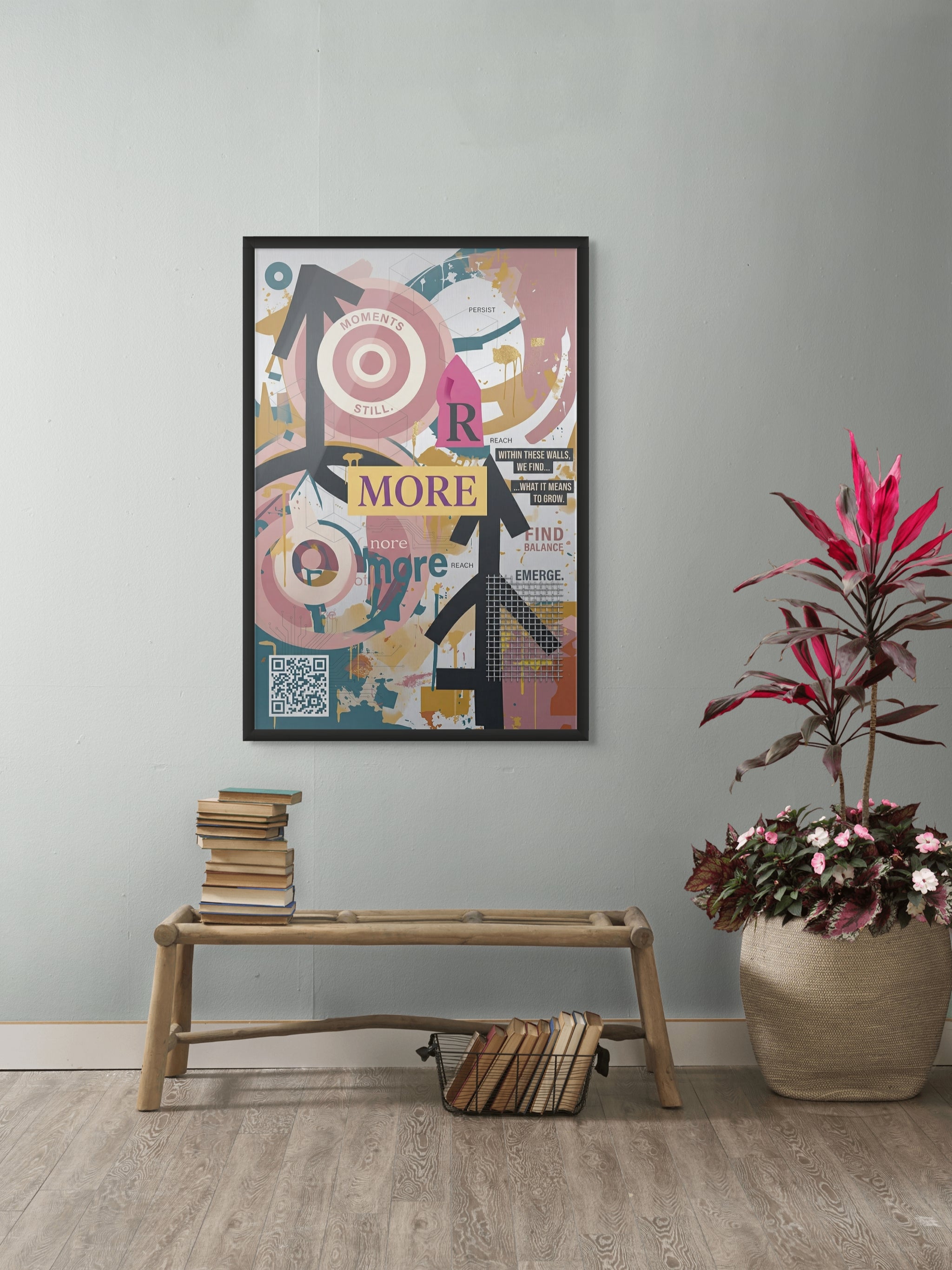 Größer Denken in Farbe – Wandbild auf Leinwand, Aluminium oder Poster