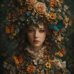 De Fluistering van Vlinders en Bloemen wanddecoratie met vlinders en bloemen