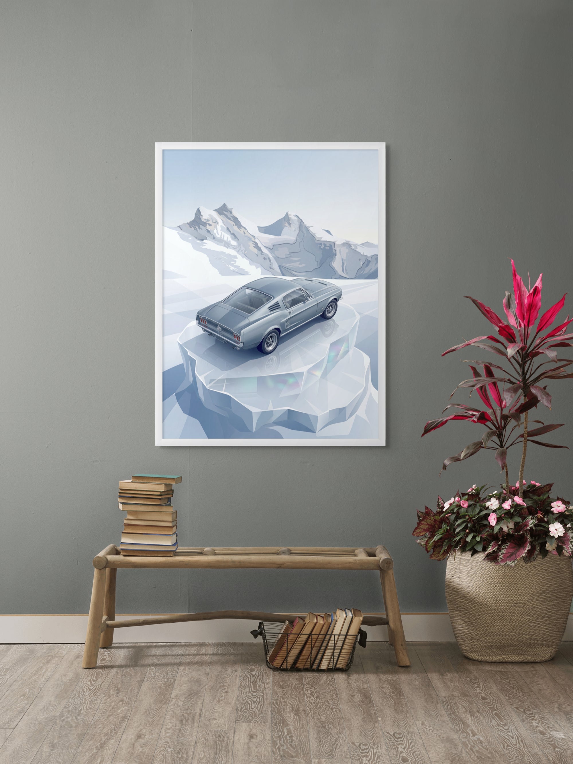 IJsprint over Zilverpassen Wanddecoratie – Winterlandschap Canvas Print