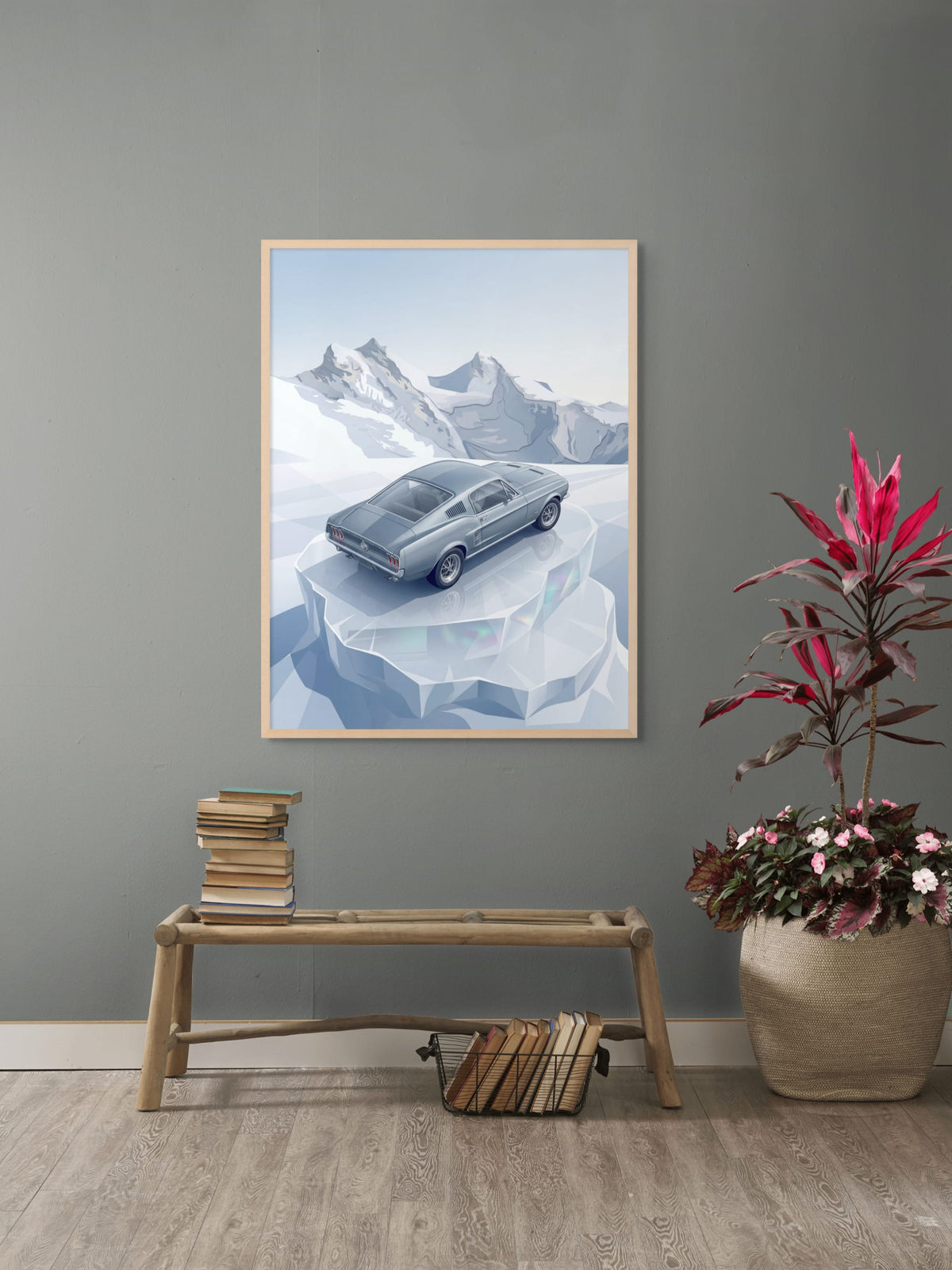 IJsprint over Zilverpassen Wanddecoratie | ArtifyCanvas