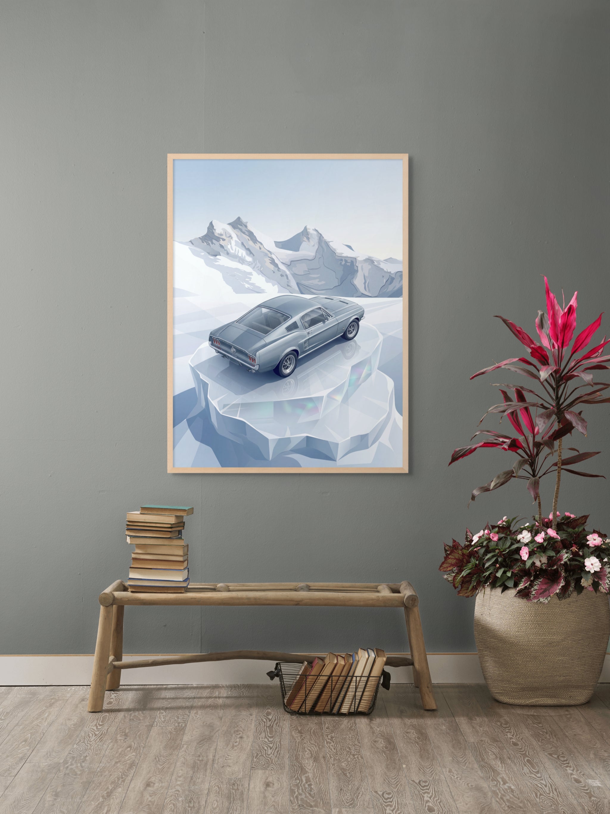 IJsprint over Zilverpassen Wanddecoratie – Winterlandschap Canvas Print