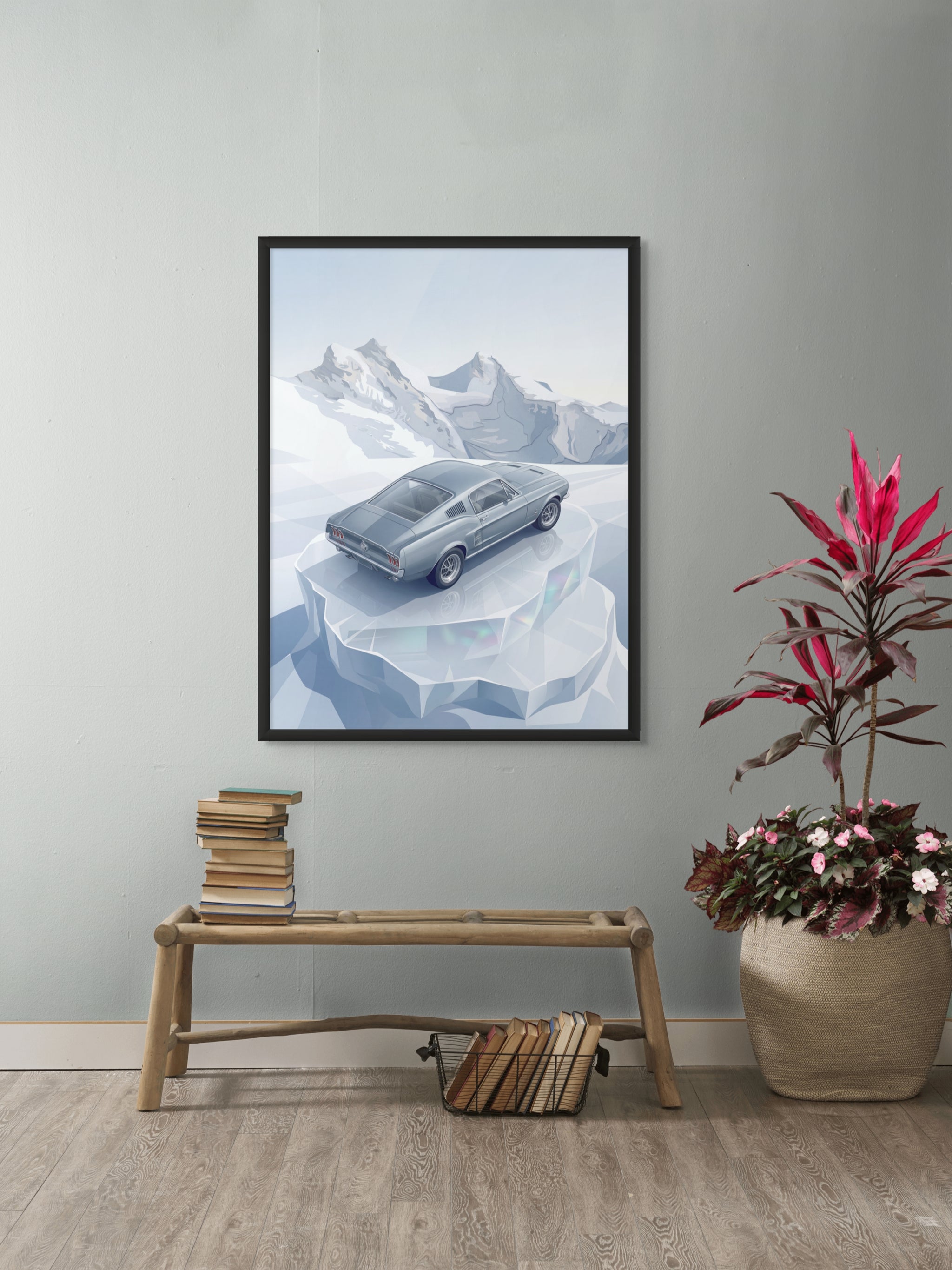 IJsprint over Zilverpassen Wanddecoratie – Winterlandschap Canvas Print
