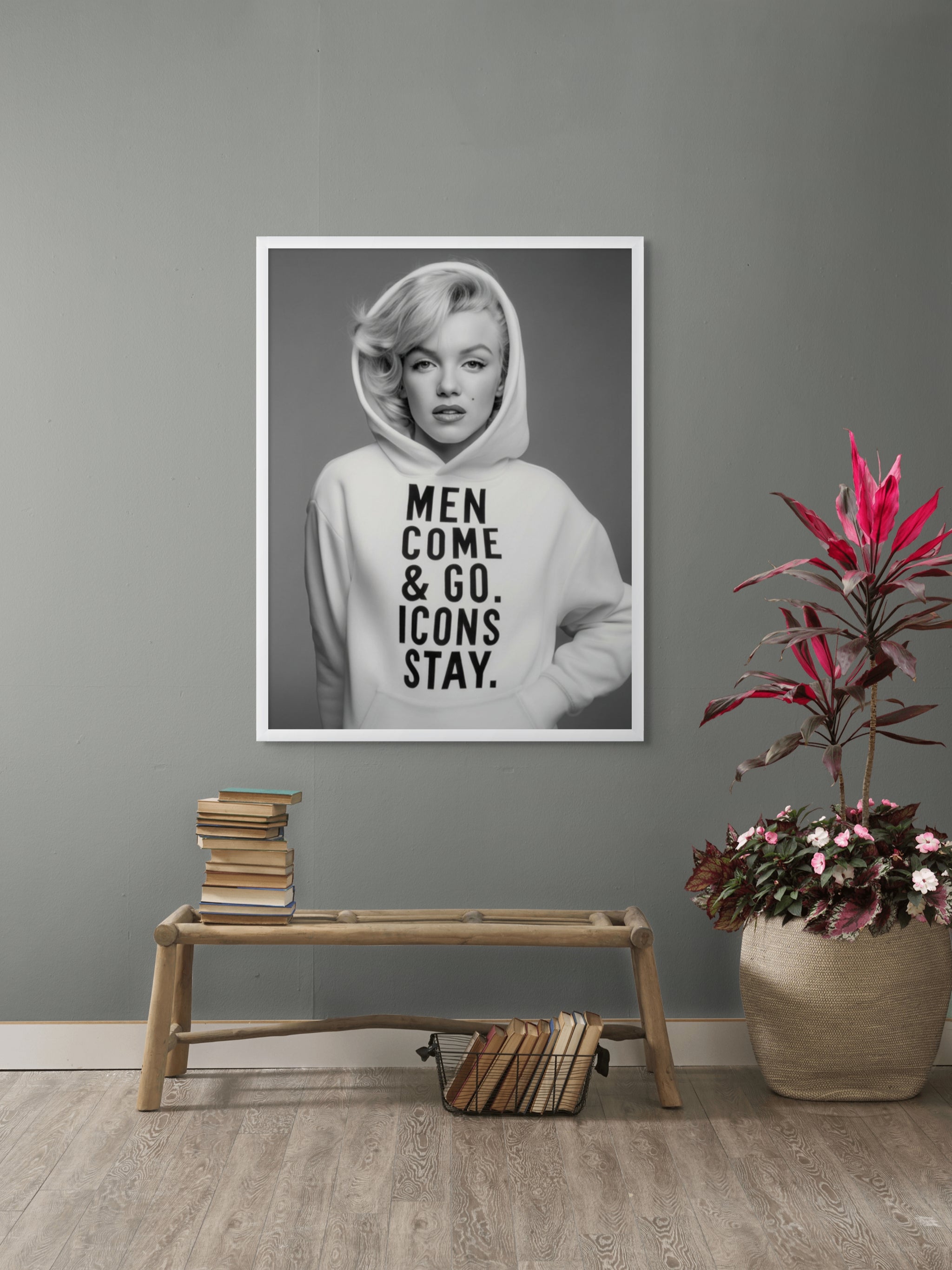 Icons Fade Legends Stay Wanddecoratie – Pop Art Statement Canvas Print