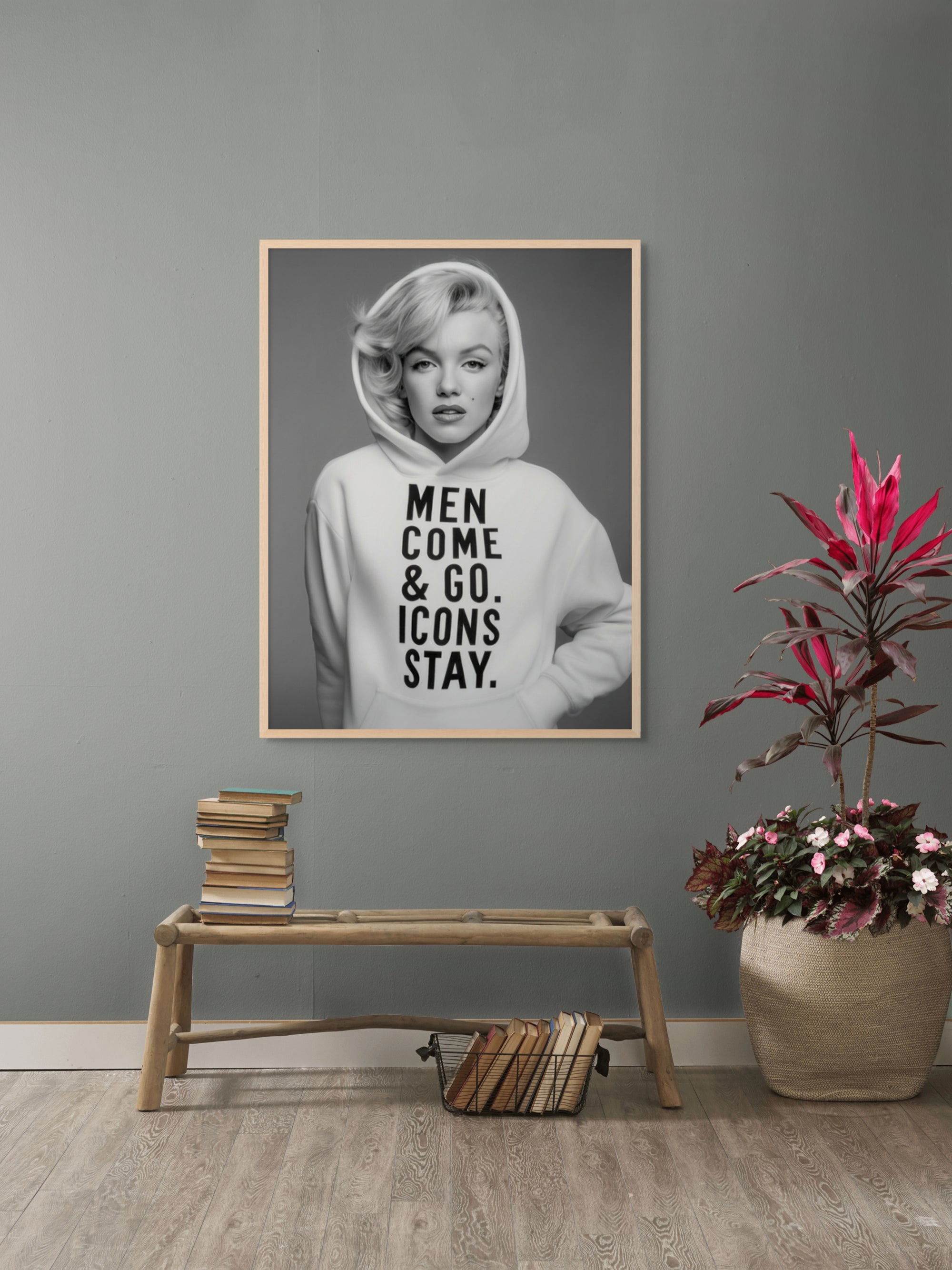 Icons Fade Legends Stay Wanddecoratie – Pop Art Statement Canvas Print