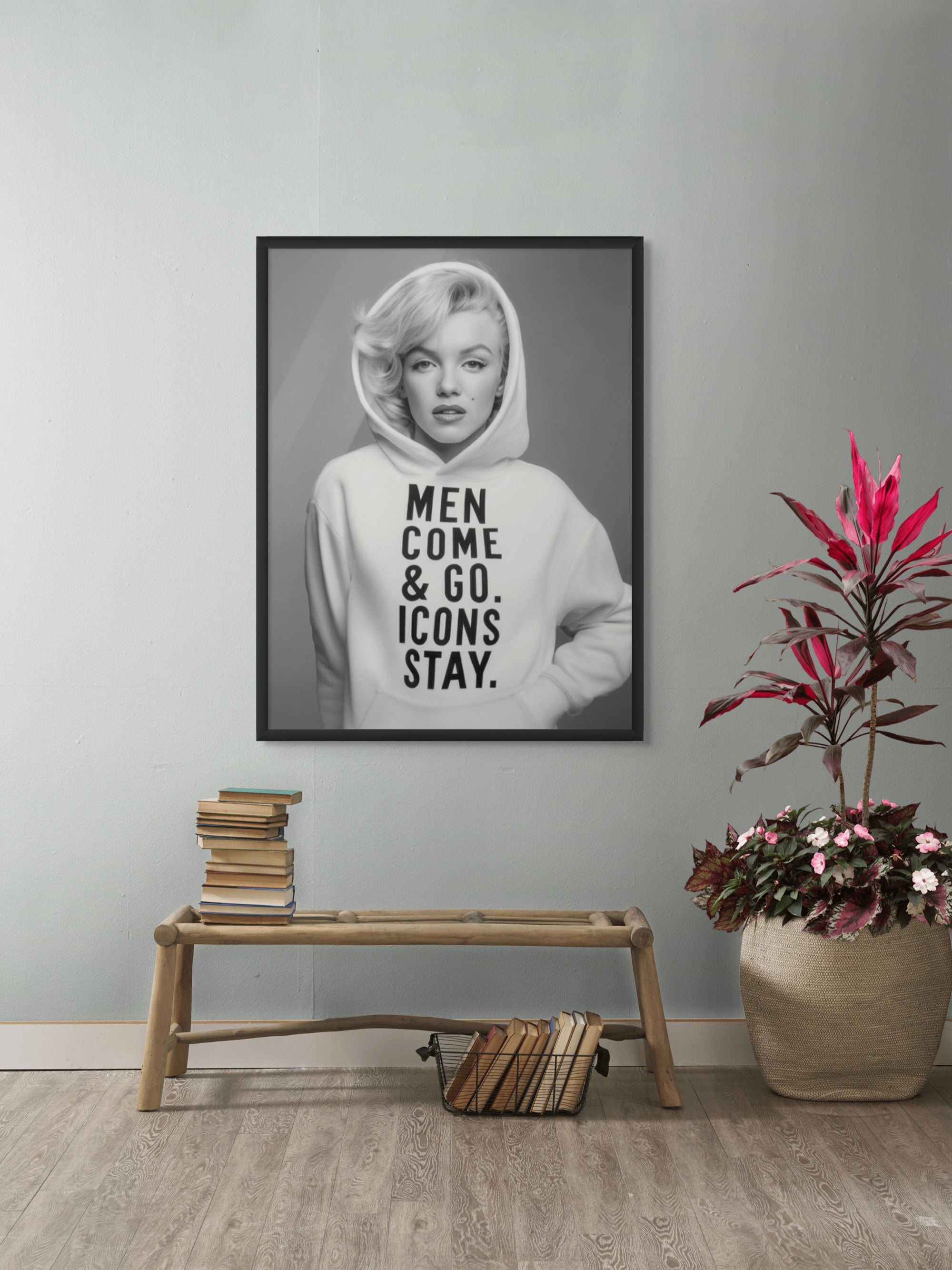 Icons Fade Legends Stay Wanddecoratie – Pop Art Statement Canvas Print