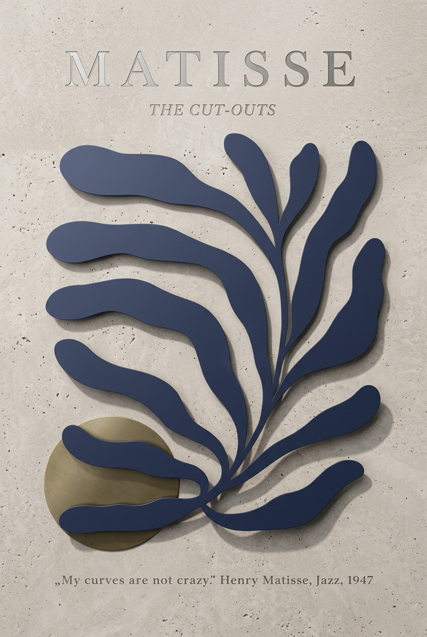 Indigo Dans rond Goud Wanddecoratie – Abstract Elegant Canvas Print