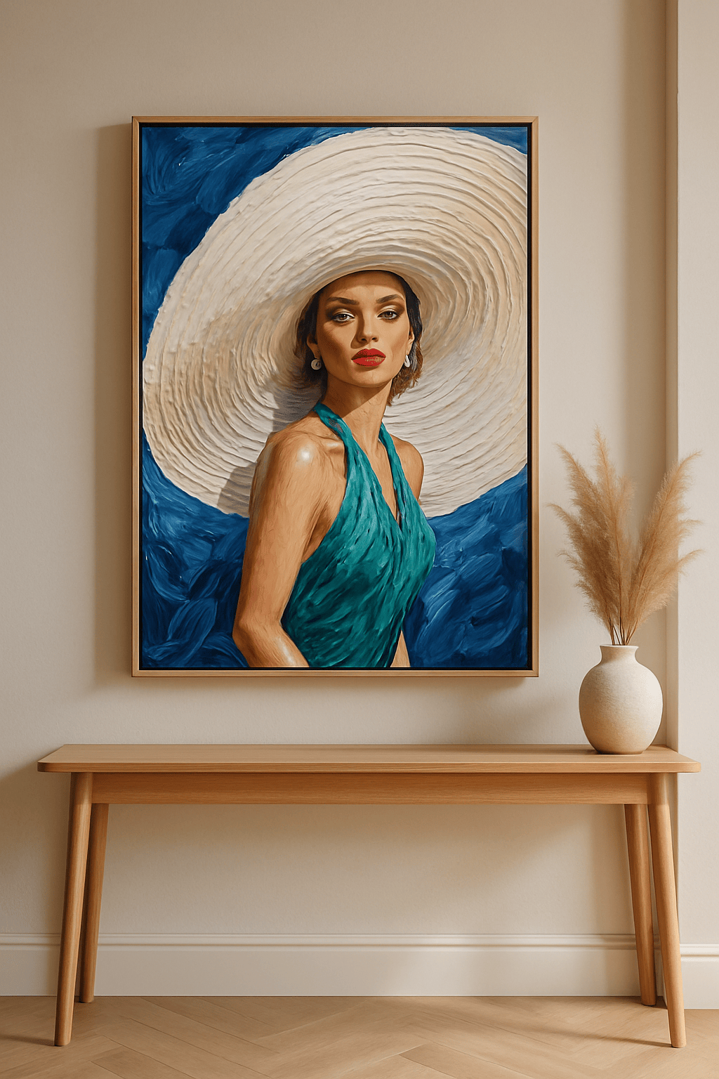 Ivory Halo in een stijlvolle hal | ArtifyCanvas
