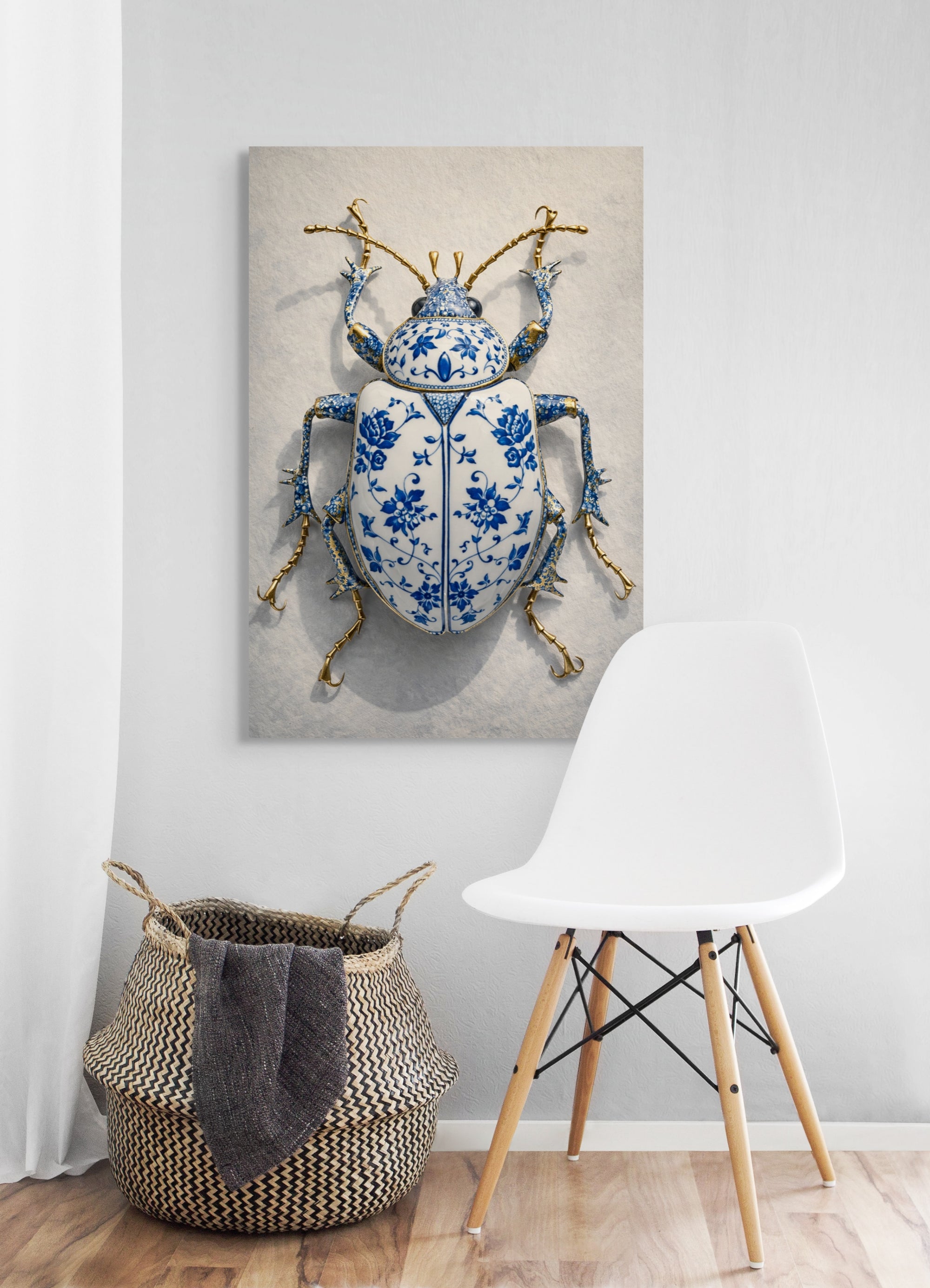 Delfts Blauw Kever Wanddecoratie – Nederlandse Kunst Canvas Print
