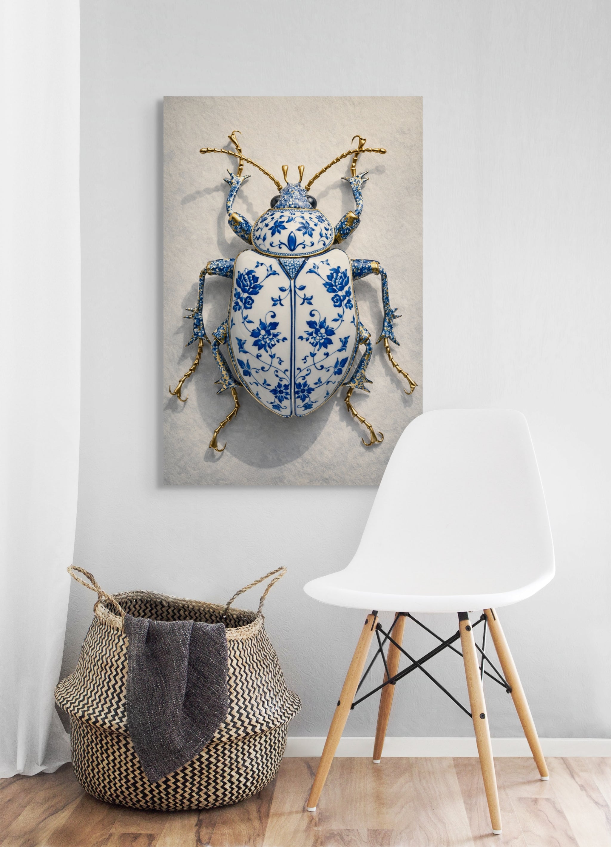 Delfts Blauw Kever Wanddecoratie – Nederlandse Kunst Canvas Print
