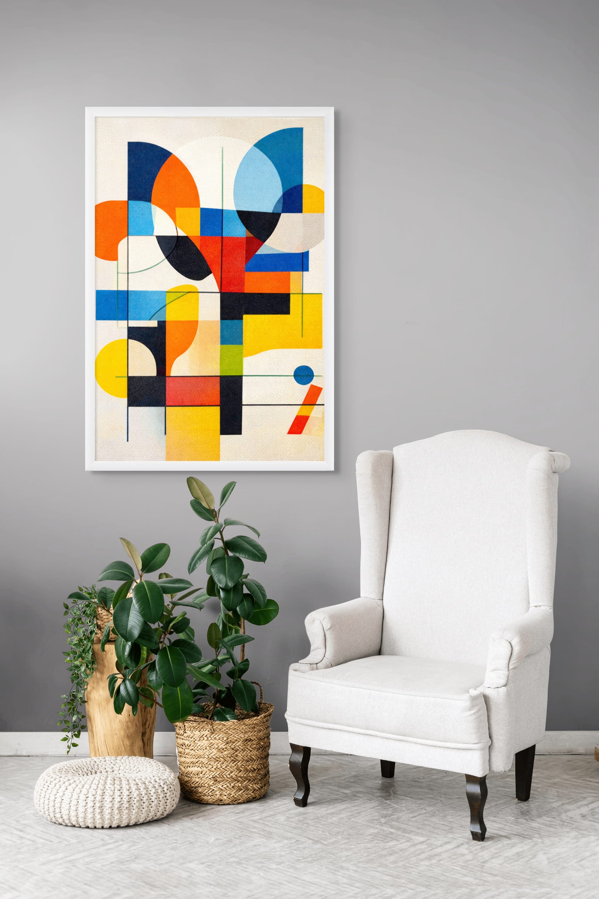 Kleurenjazz op Kruispunt Schilderij