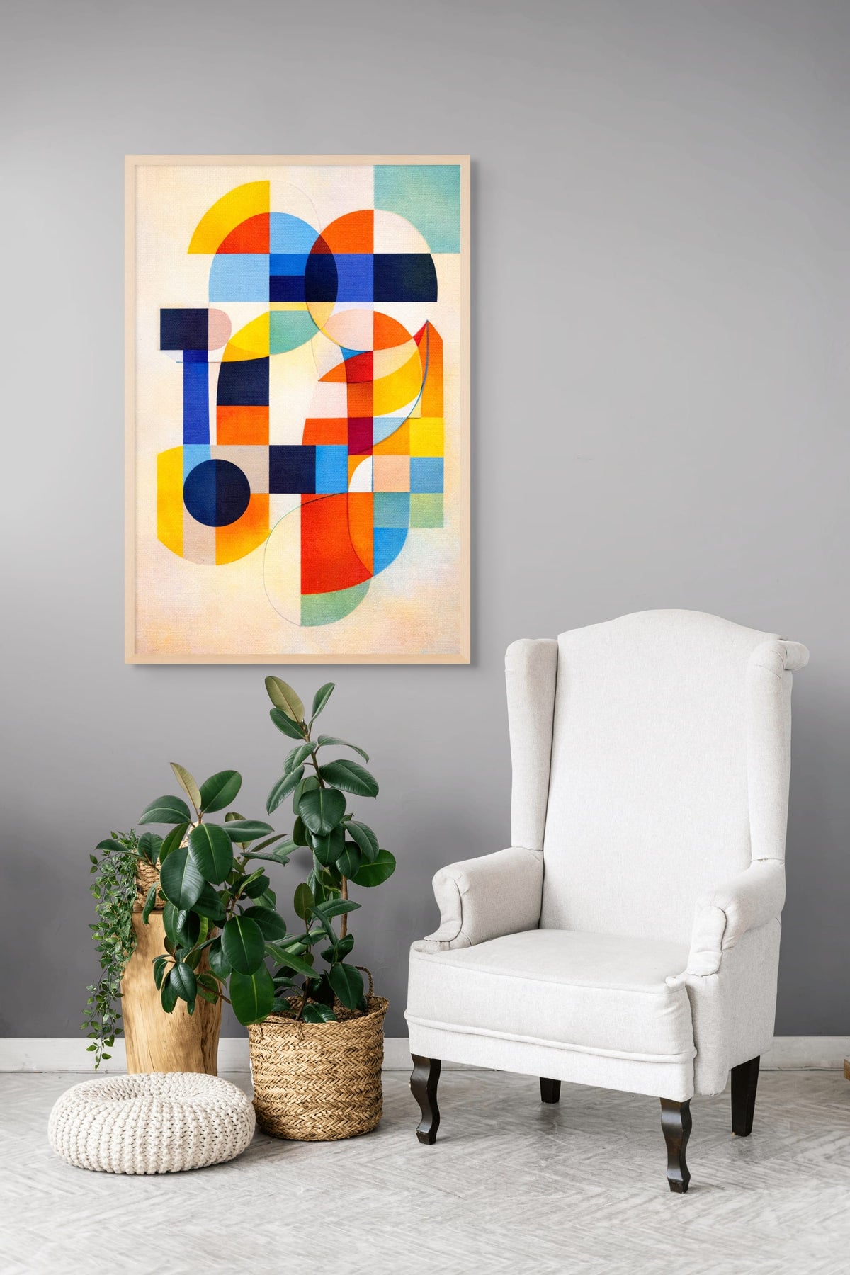 Colour Parade in Double Curves Wall Art