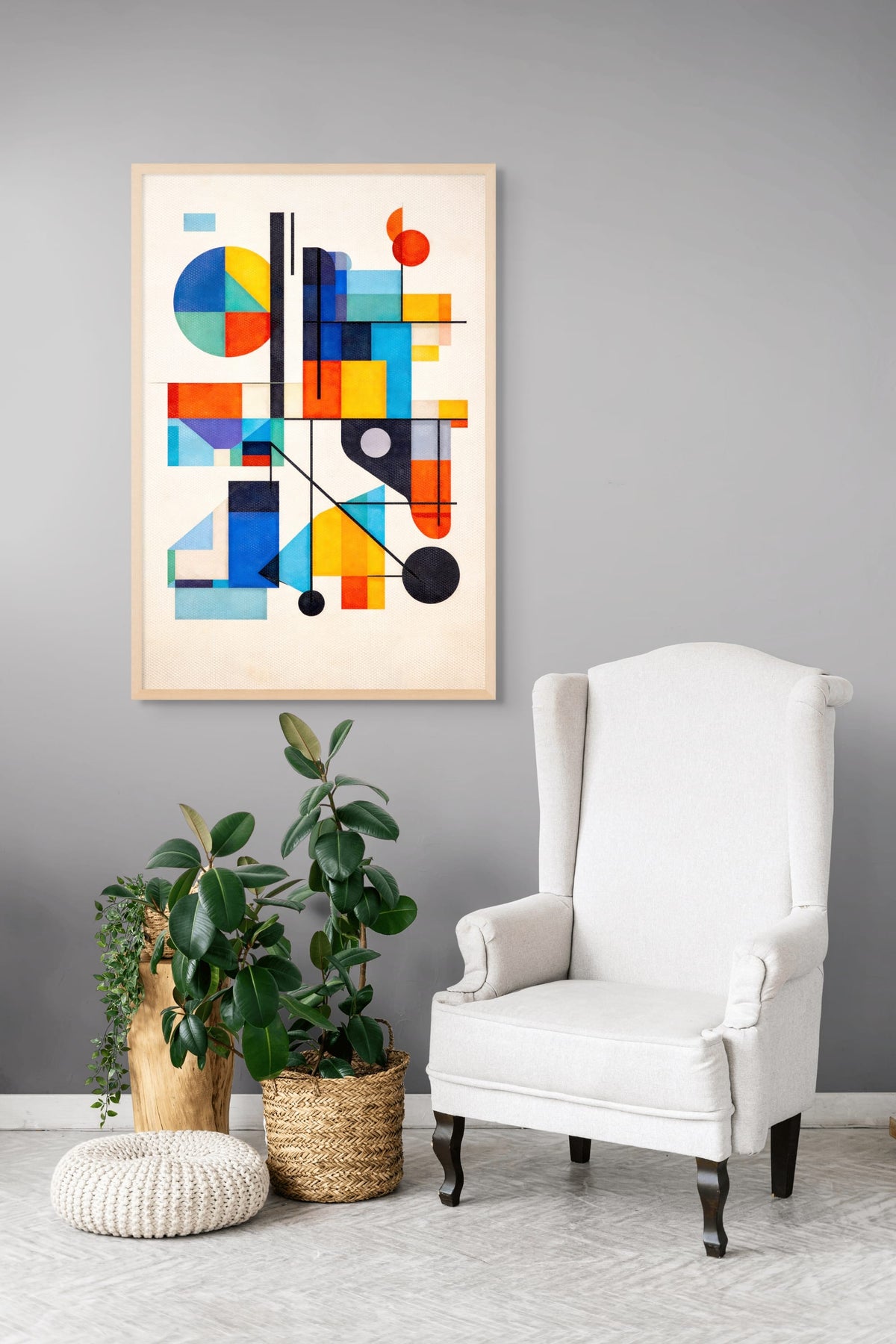 Play of Colour on Black Strings Wall Art