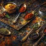 Spicy Herbs Mix wanddecoratie met kleurrijke mix van pittige kruiden