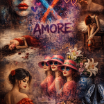 Liefde in Neonrook Wanddecoratie – Romantisch Neon Art Canvas Print