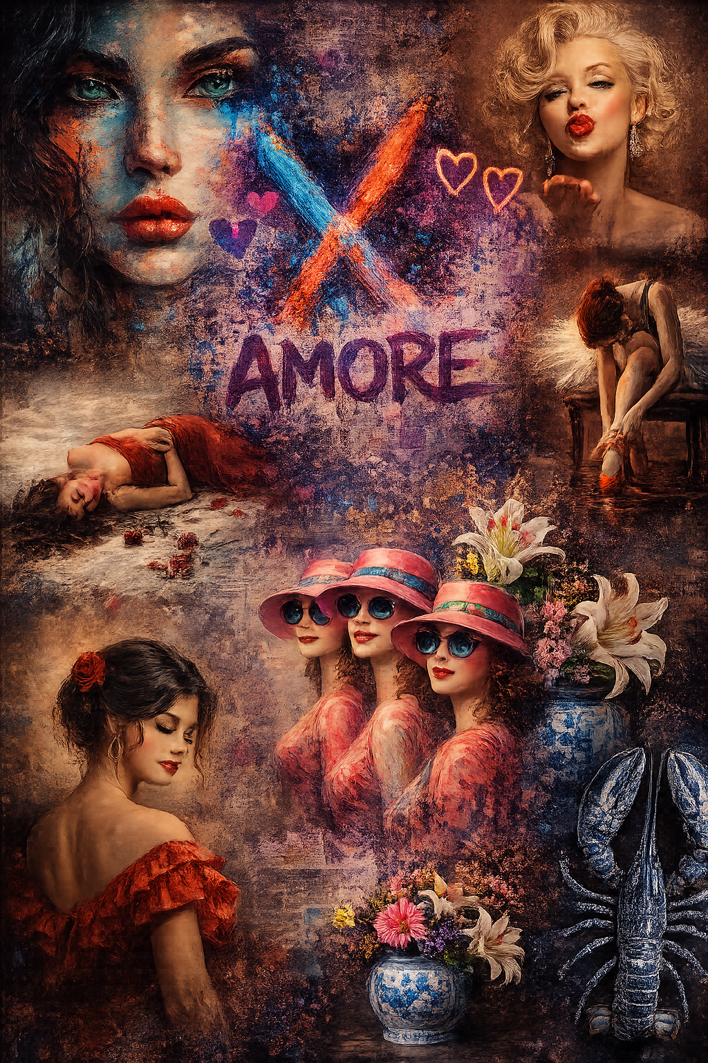 Liefde in Neonrook Wanddecoratie – Romantisch Neon Art Canvas Print