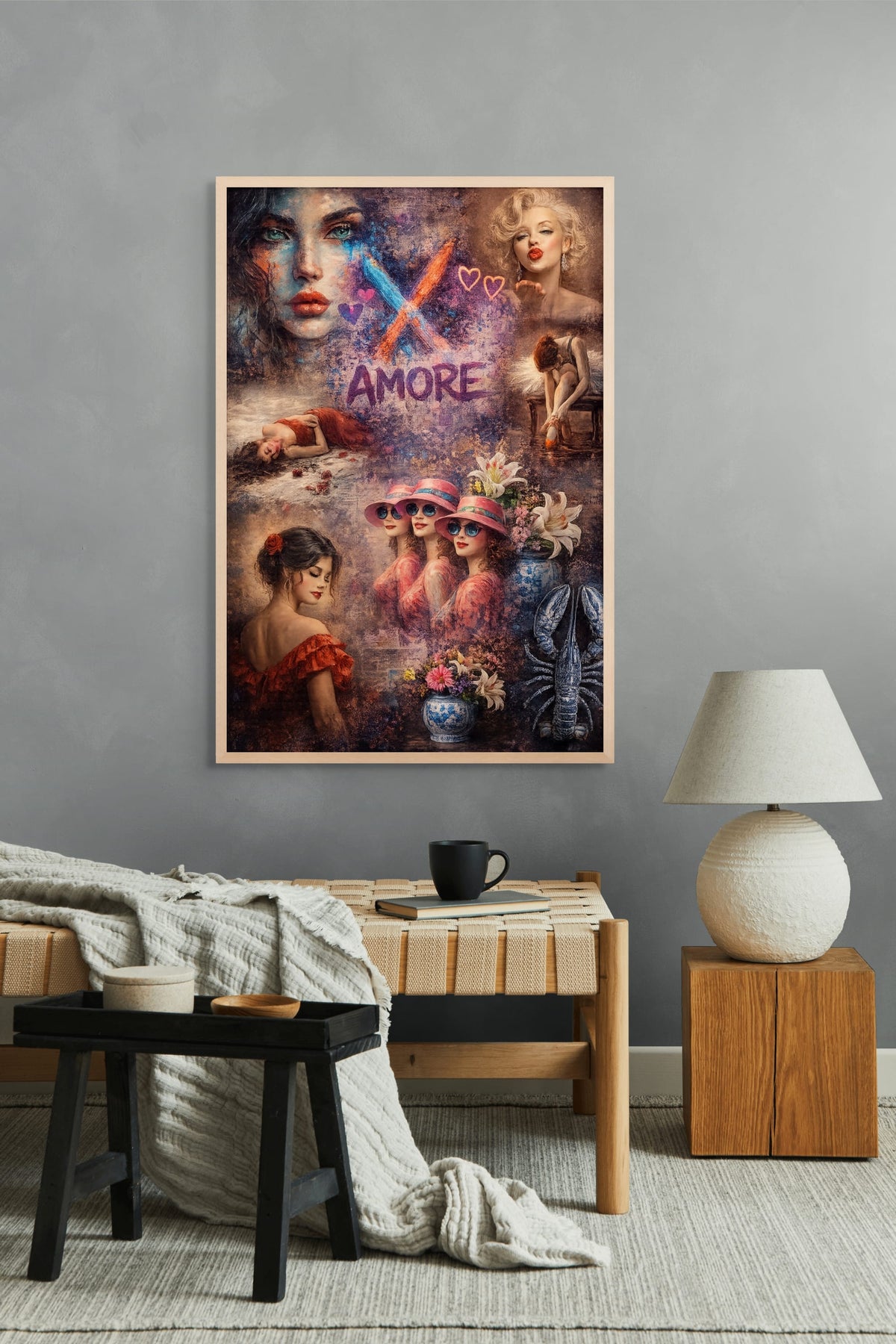 Liefde in Neonrook Wanddecoratie | ArtifyCanvas
