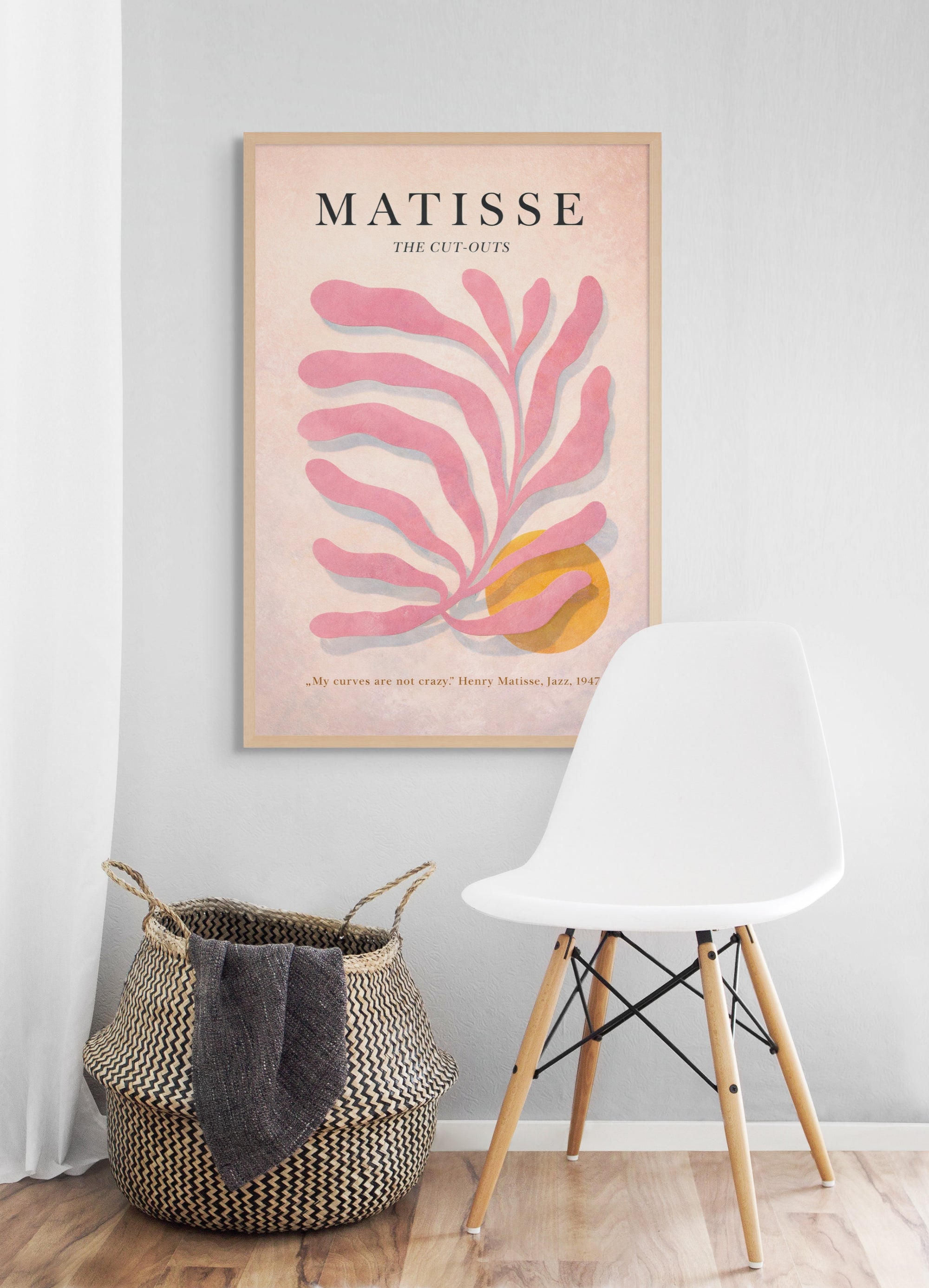Matisse Koraal Wanddecoratie – Abstract Kunst Canvas Woonkamer Print