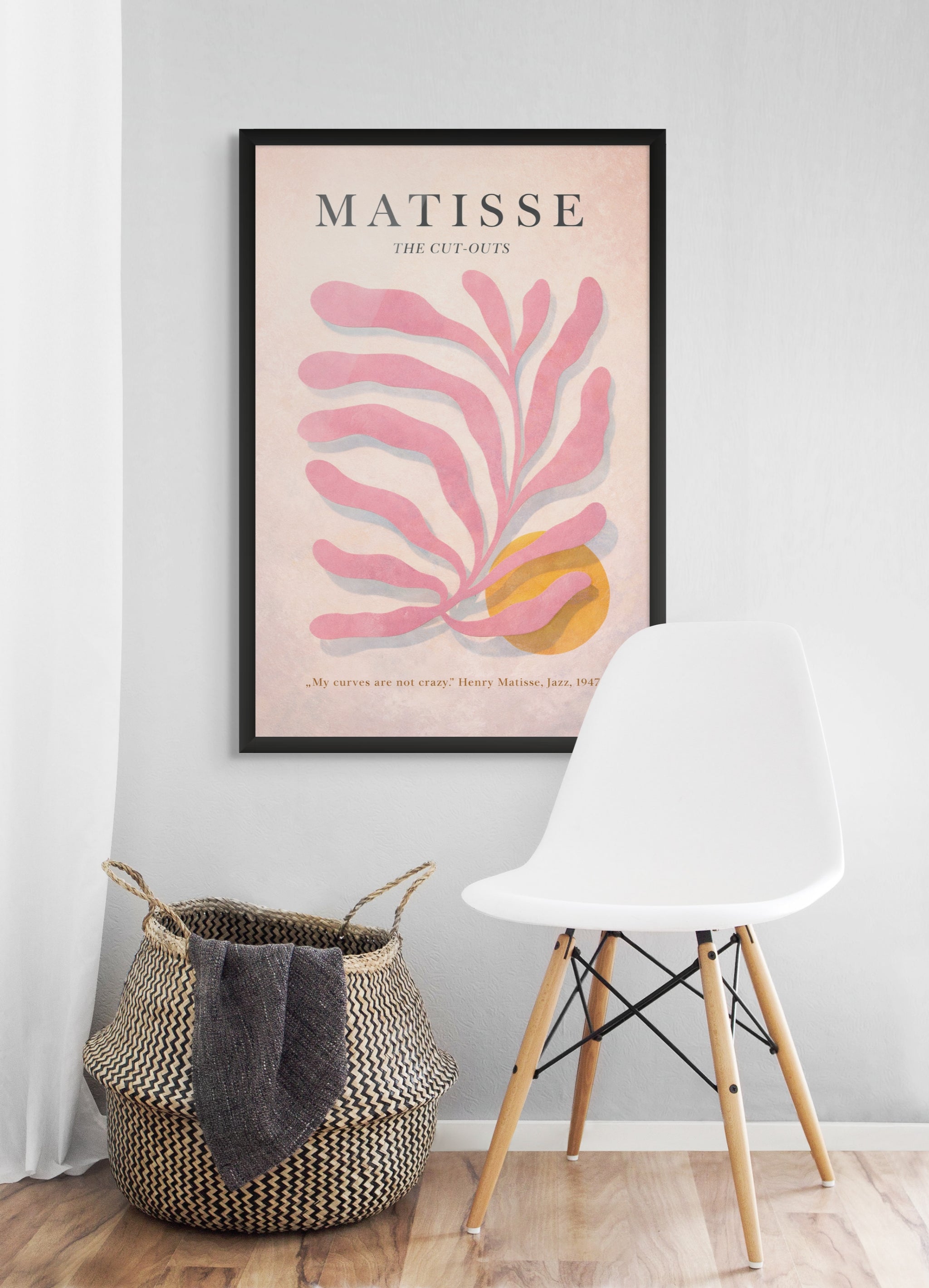 Matisse Koraal Wanddecoratie – Abstract Kunst Canvas Woonkamer Print