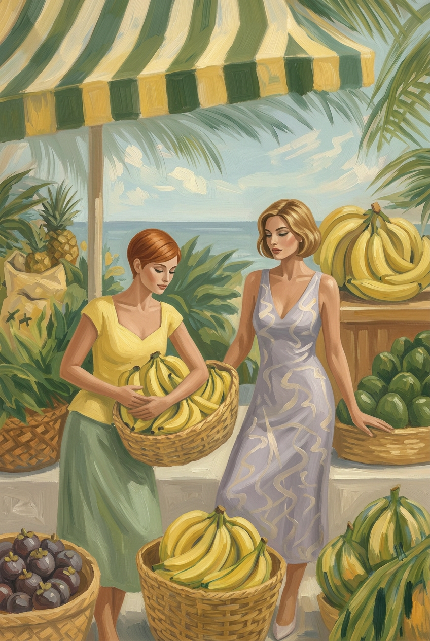Mediterranean Market wanddecoratie met kleurrijke mediterrane markt vol verse waren