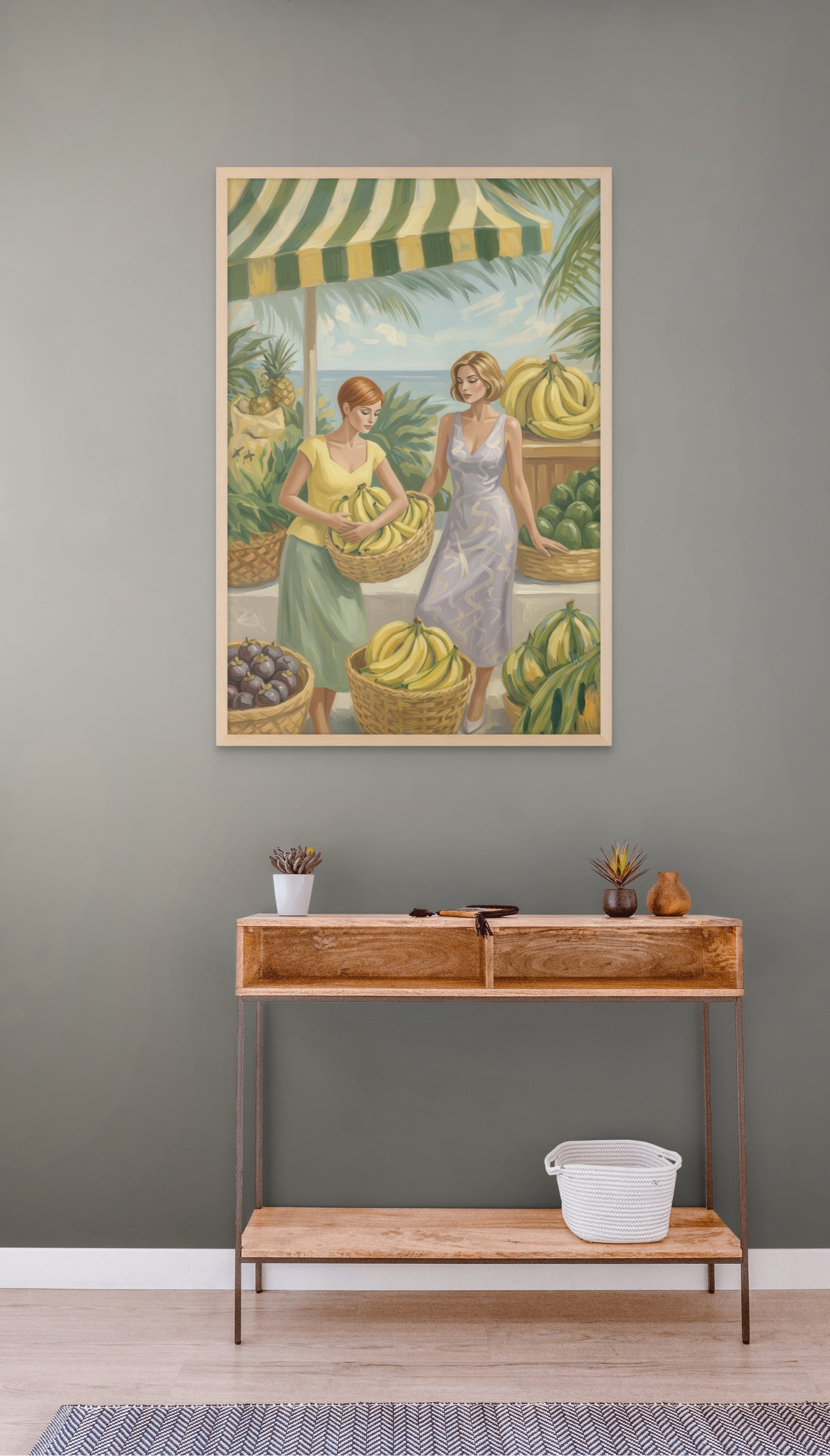 Mediterranean Market – Wandbild auf Leinwand, Aluminium oder Poster