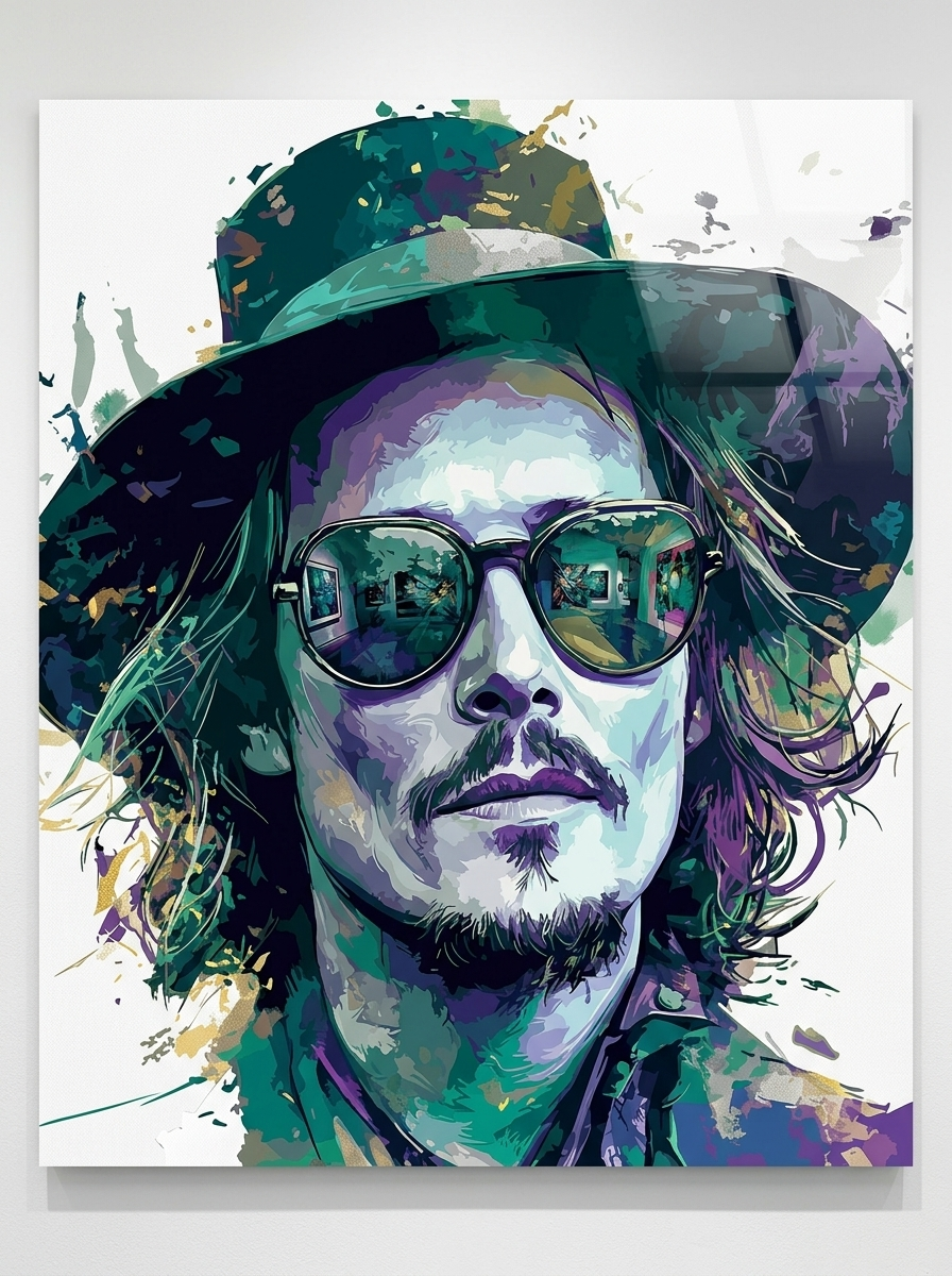 Midnight Maverick wanddecoratie met eigenzinnige rebel in donkere nachttinten