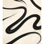 Minimalistische Zen Lijnen in Zwart-Wit wanddecoratie met serene zen-lijnen in zwart-wit