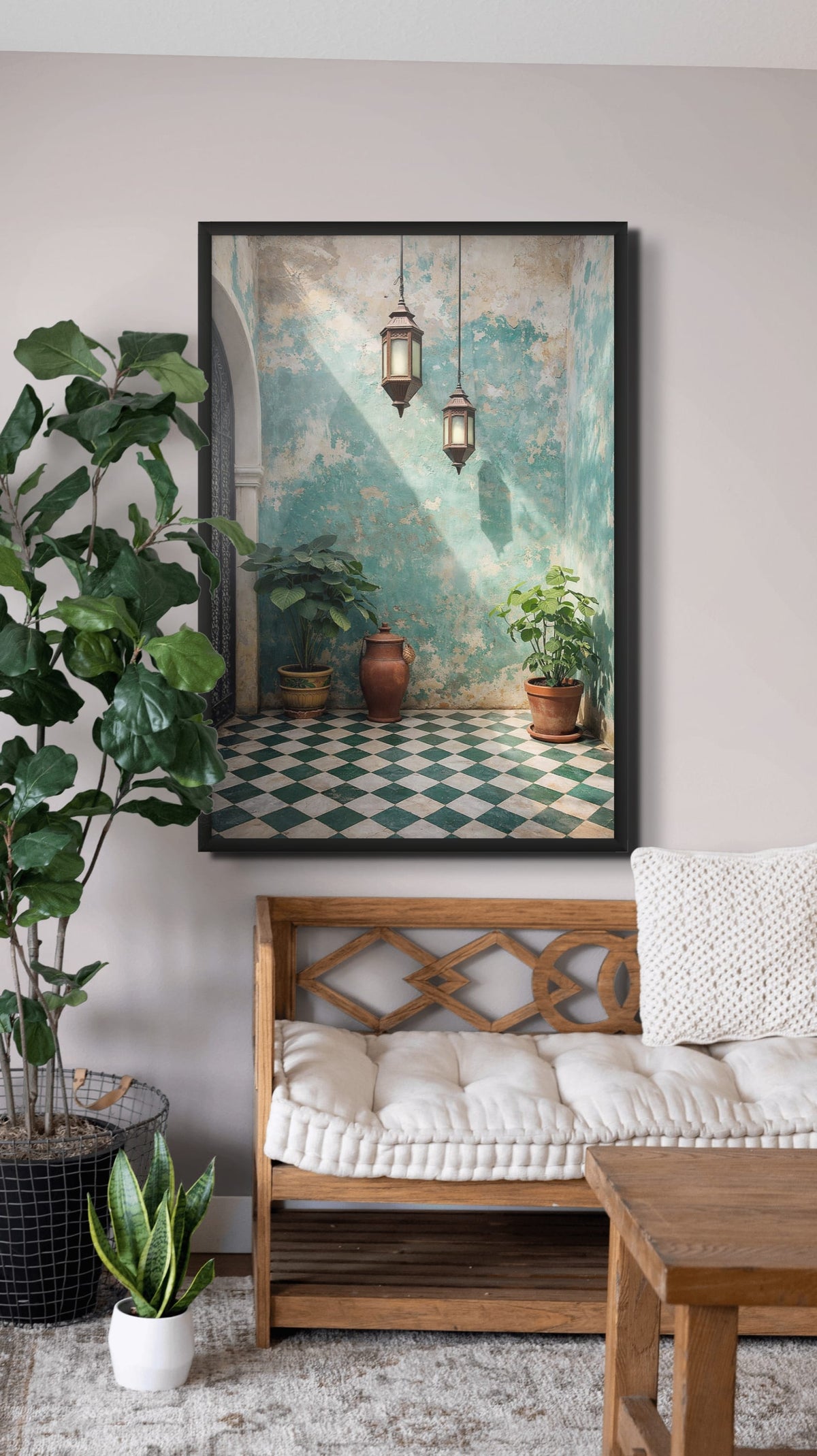 Mintgroene Medina Droom Canvas Print wanddecoratie | ArtifyCanvas