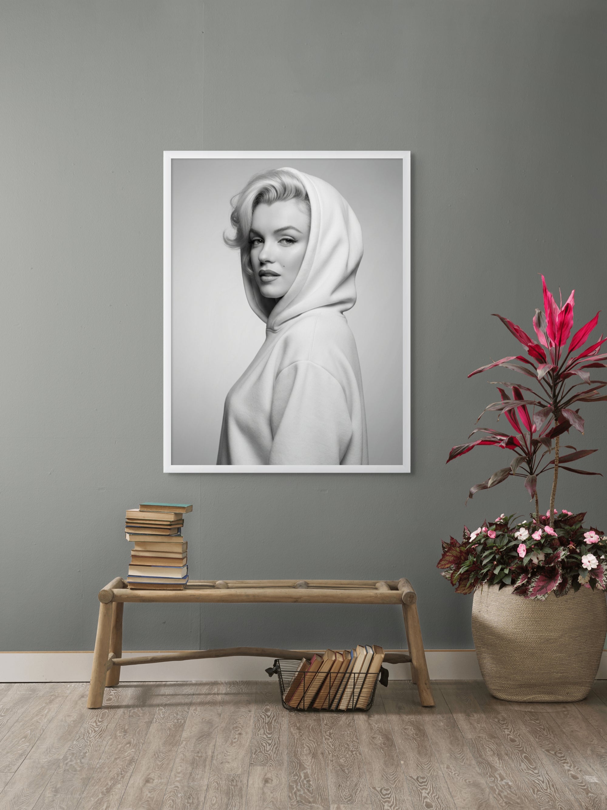 Monroe in Minimalism Wanddecoratie – Iconisch Portret Canvas Print