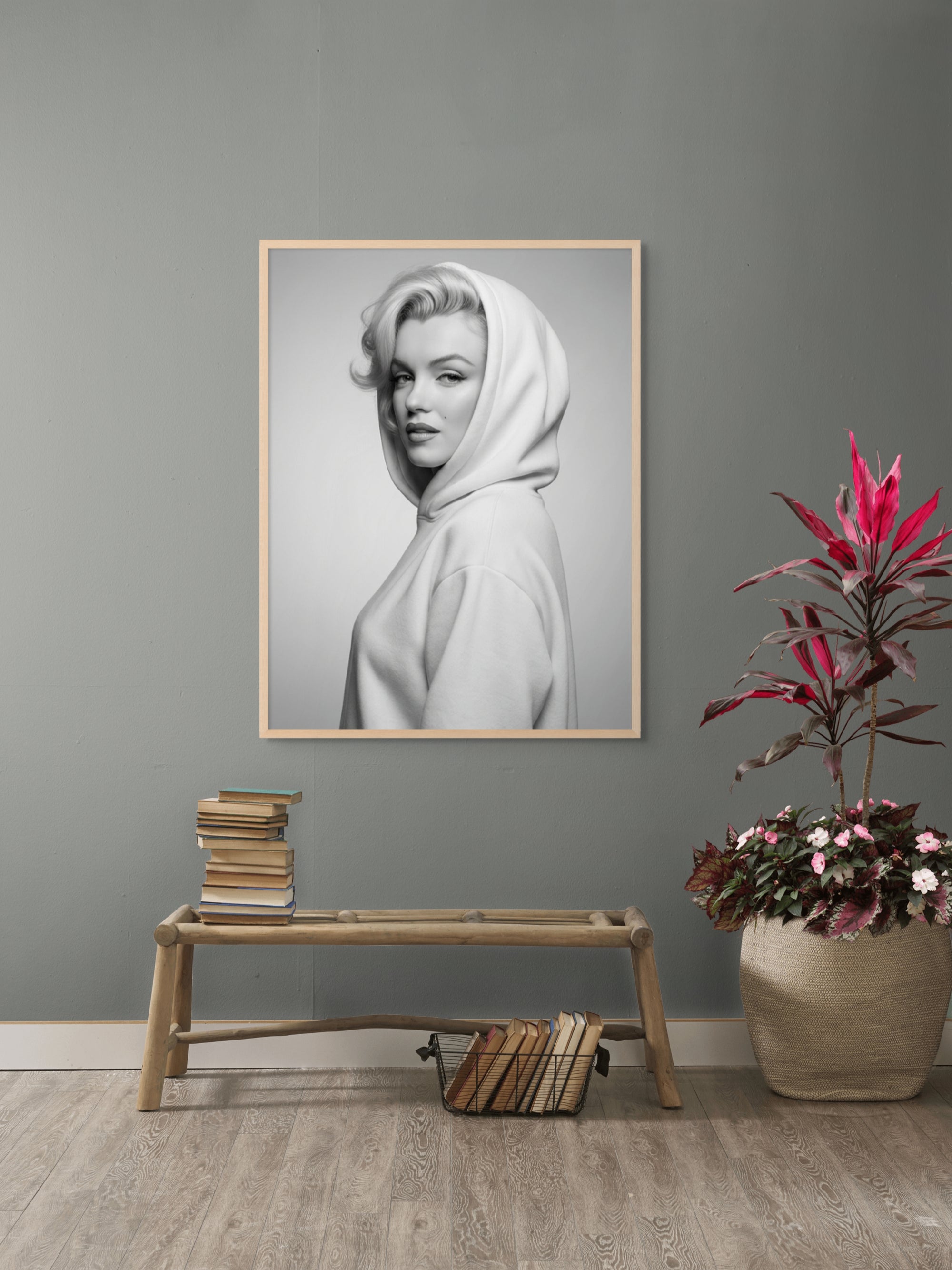 Monroe in Minimalism Wanddecoratie – Iconisch Portret Canvas Print