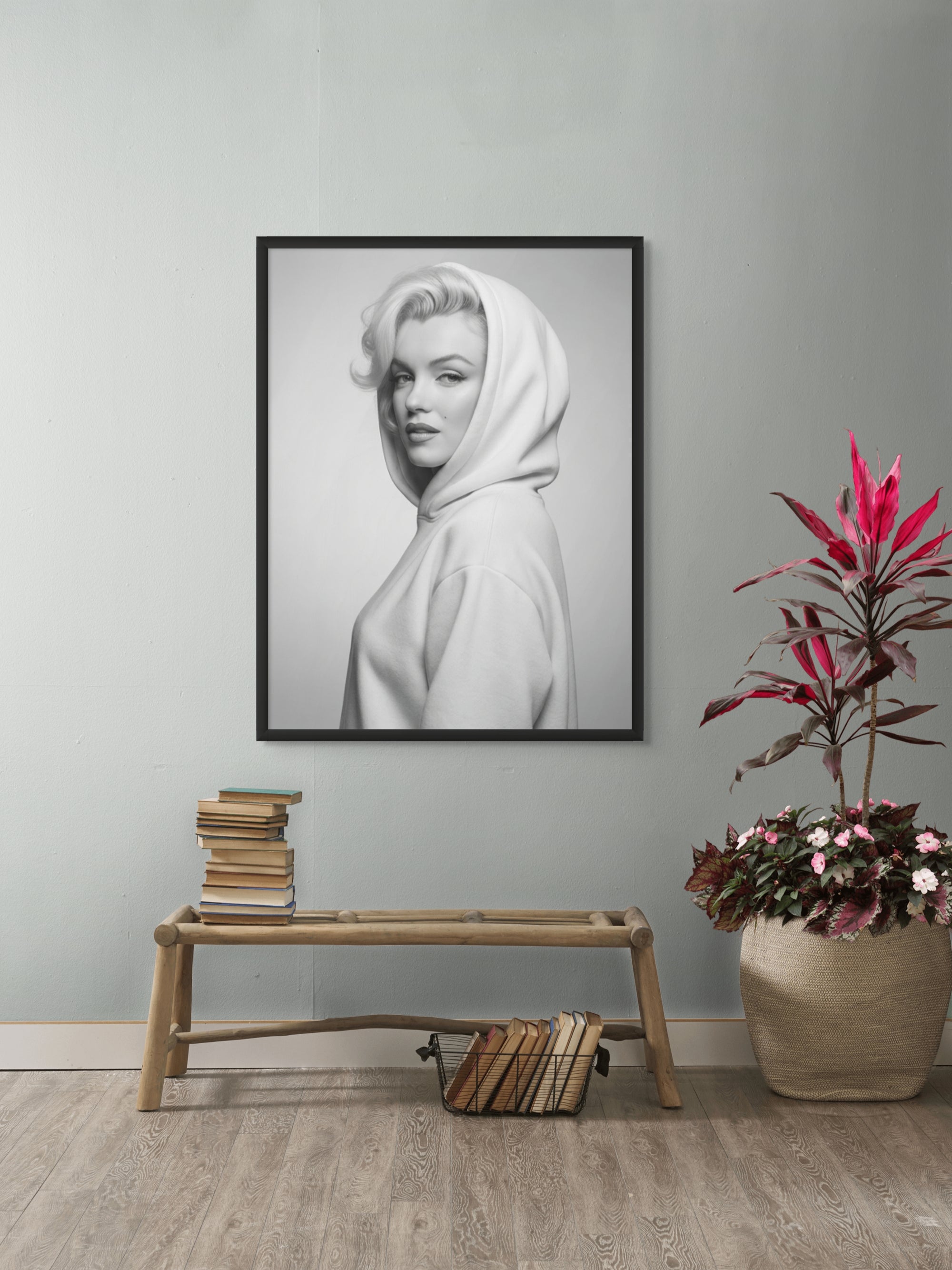 Monroe in Minimalism Wanddecoratie – Iconisch Portret Canvas Print