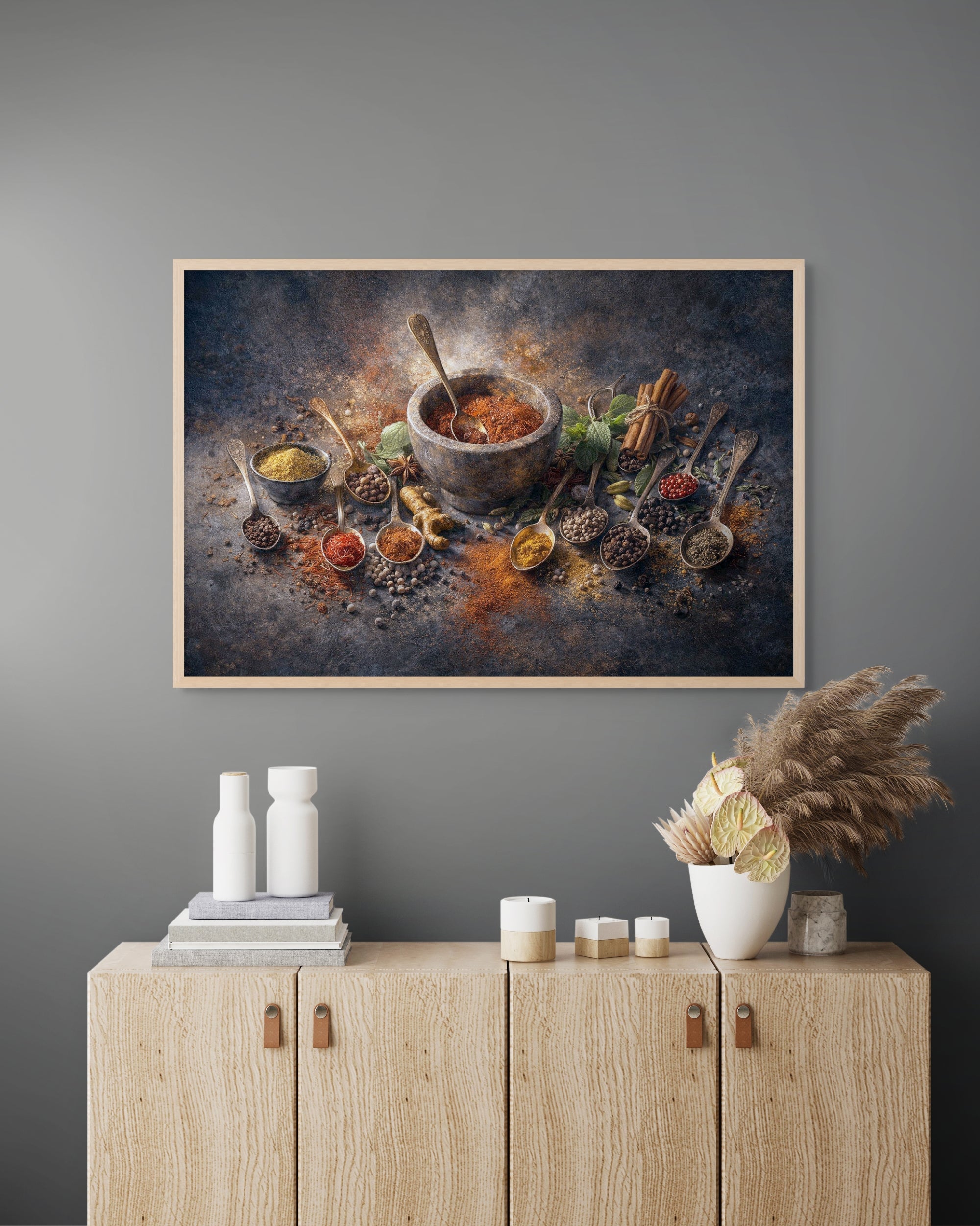 Masala Kruiden Mystiek Wanddecoratie – Warme Keuken Canvas Print